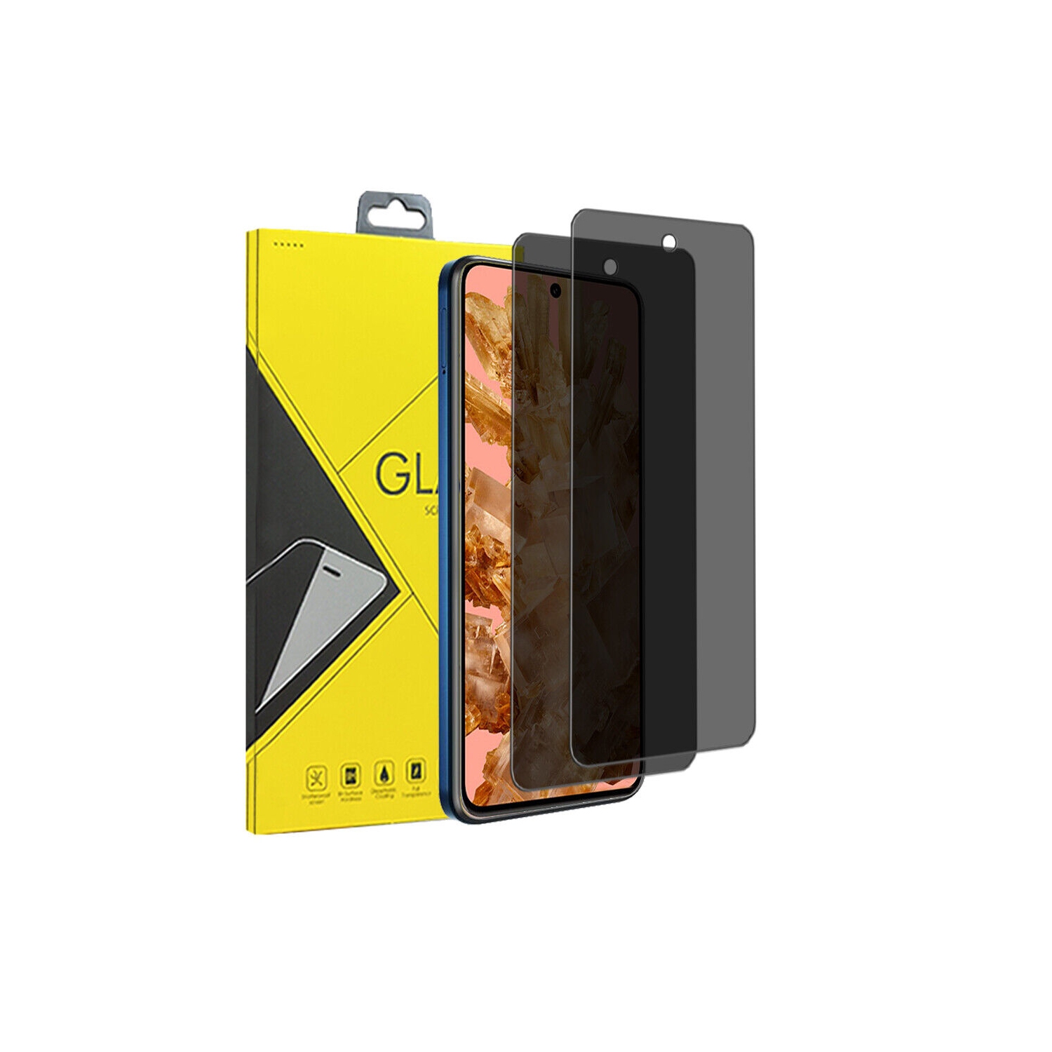 Google Pixel 8 Screen Protector - Easy Installation, 9H Tempered Glass with Camera Lens Protectors - HD Clear, Anti-Scratch