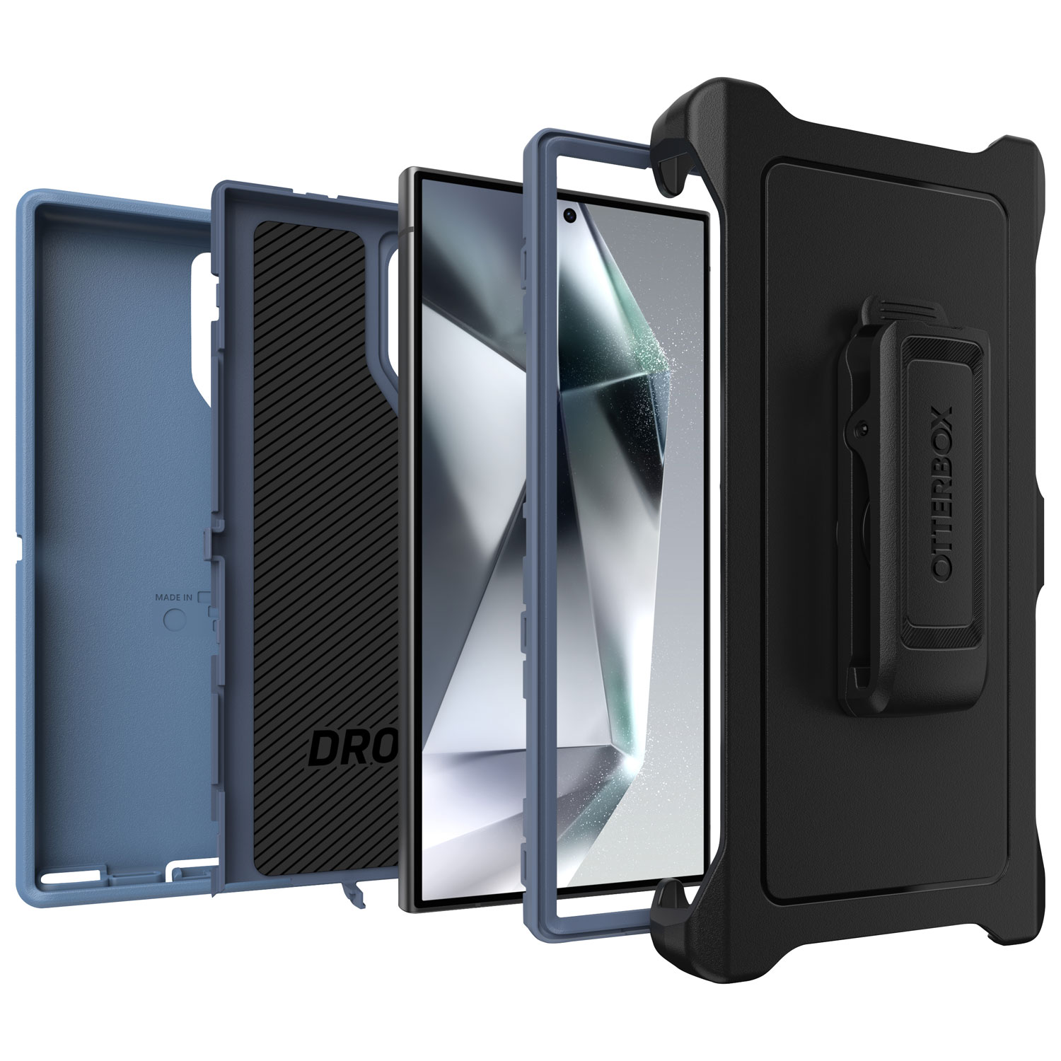Étui rigide ajusté Defender d'OtterBox pour Galaxy S24 Ultra - Bleu