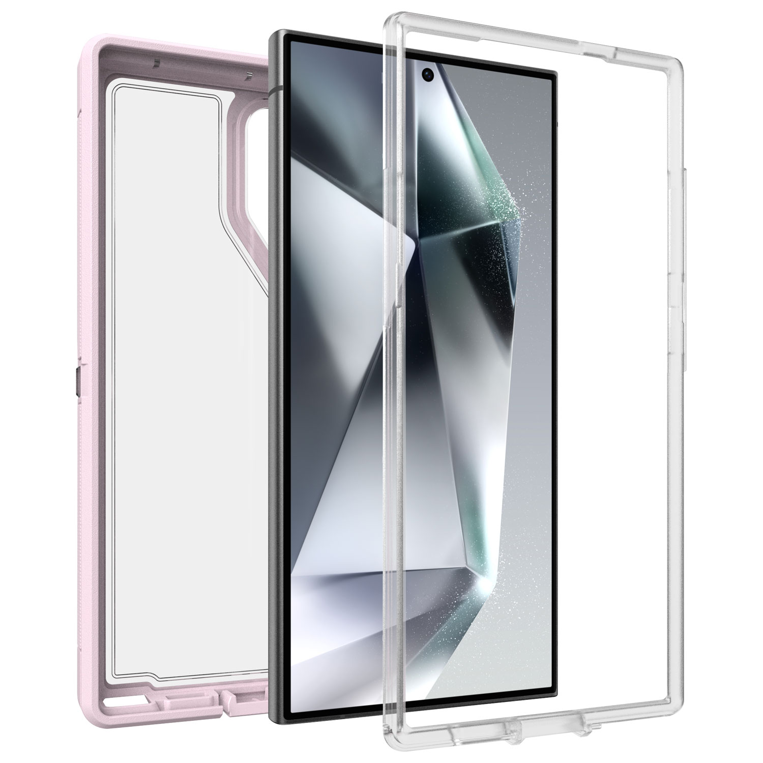 Étui rigide ajusté Defender XT d'OtterBox pour Galaxy S24 Ultra - Rose/Transparent