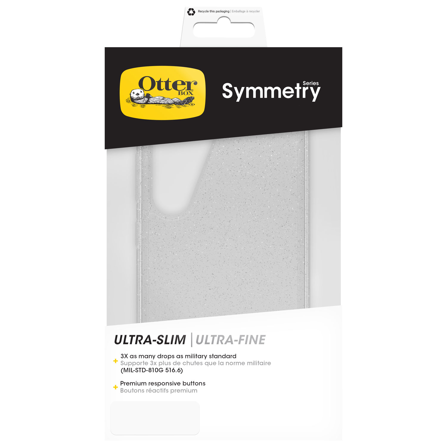 Étui rigide ajusté Symmetry d'OtterBox pour Galaxy S24 - Argent scintillant