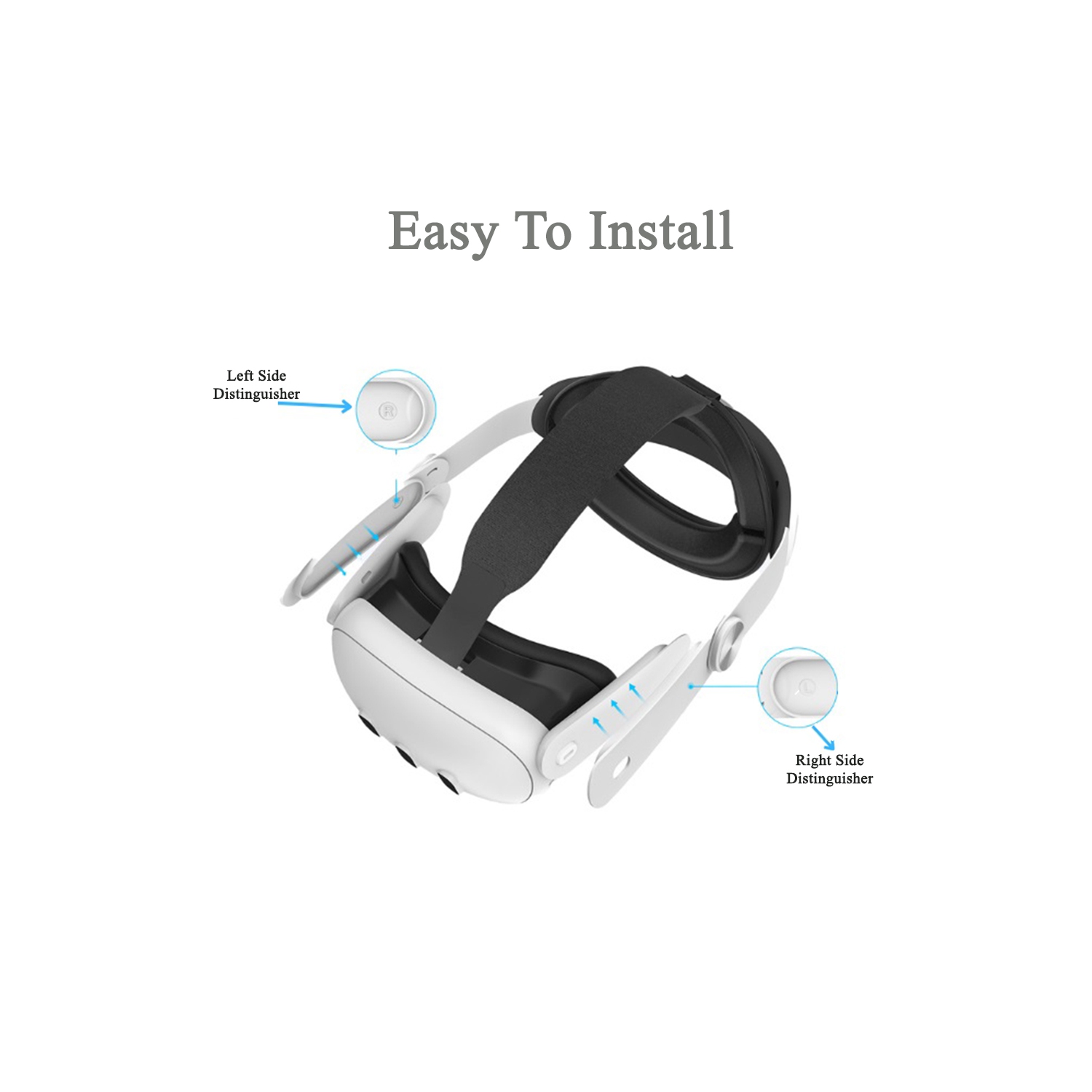 VR Headstrap Compatible with Meta Quest 3 Head Strap for Oculus Quest 3 Accessories Comfortable Stable Elite Strap Replacement