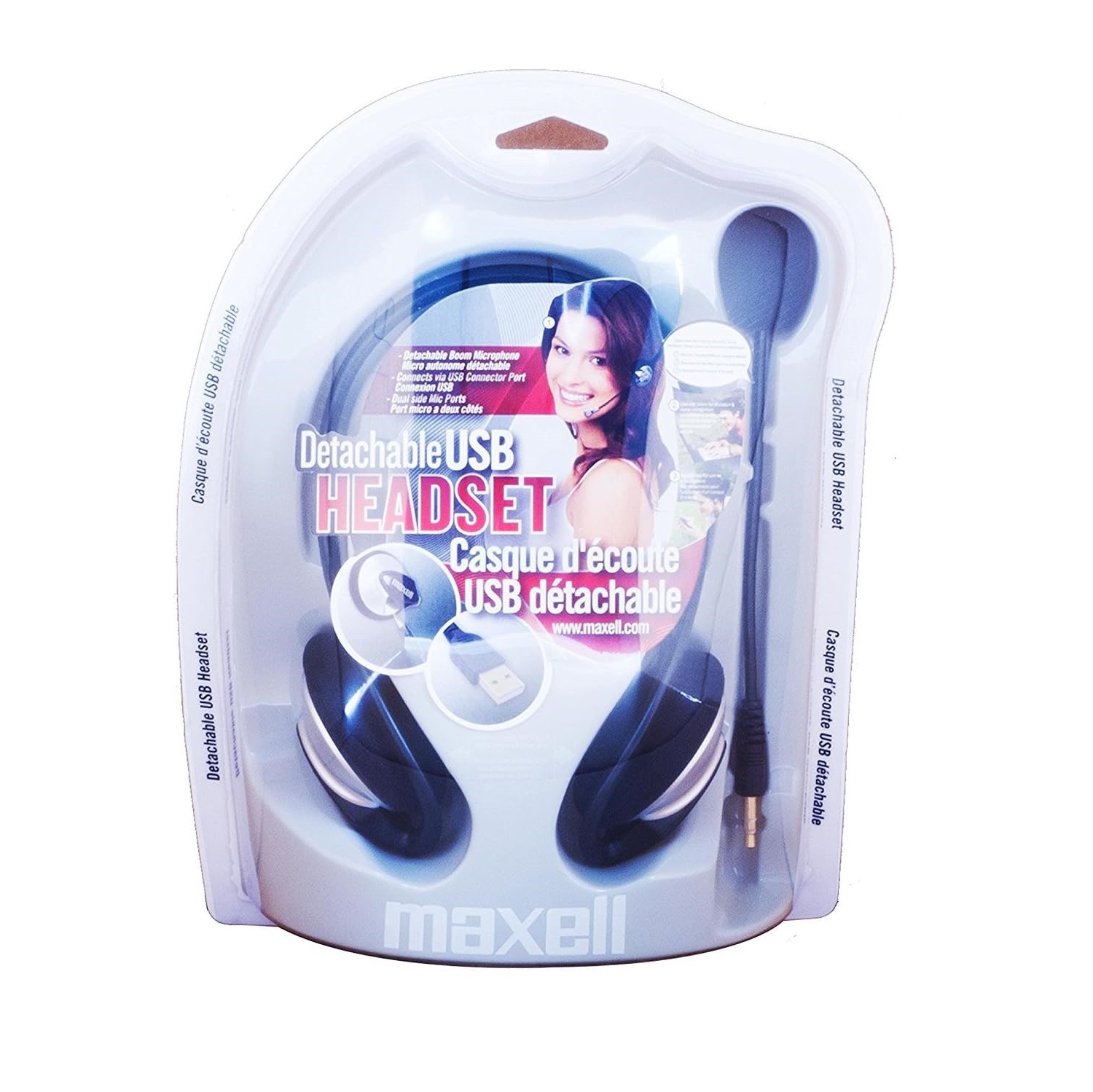(Brand New/Sealed) Maxell Detachable USB Headset with Microphone