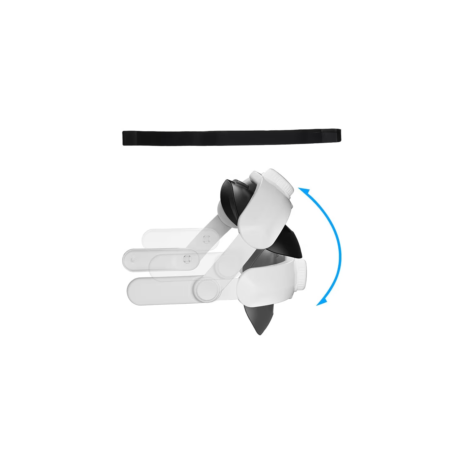 Headstrap Compatible with Meta Quest 3 Head Strap Adjustable,Comfortable,Replacement for Elite Strap,Lightweight & Soft PU Sponge Pad - White