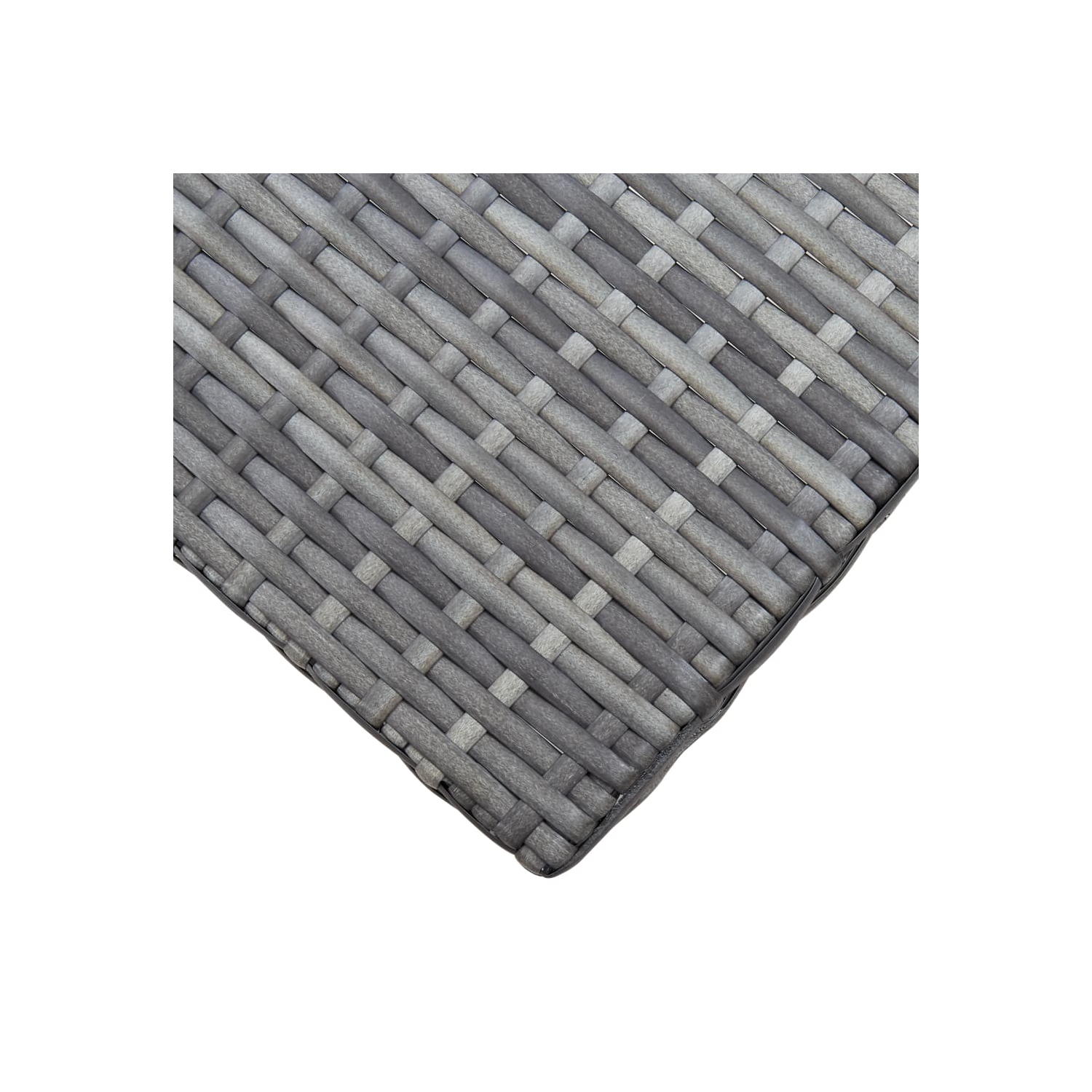 vidaXL Folding Stool Poly Rattan Grey