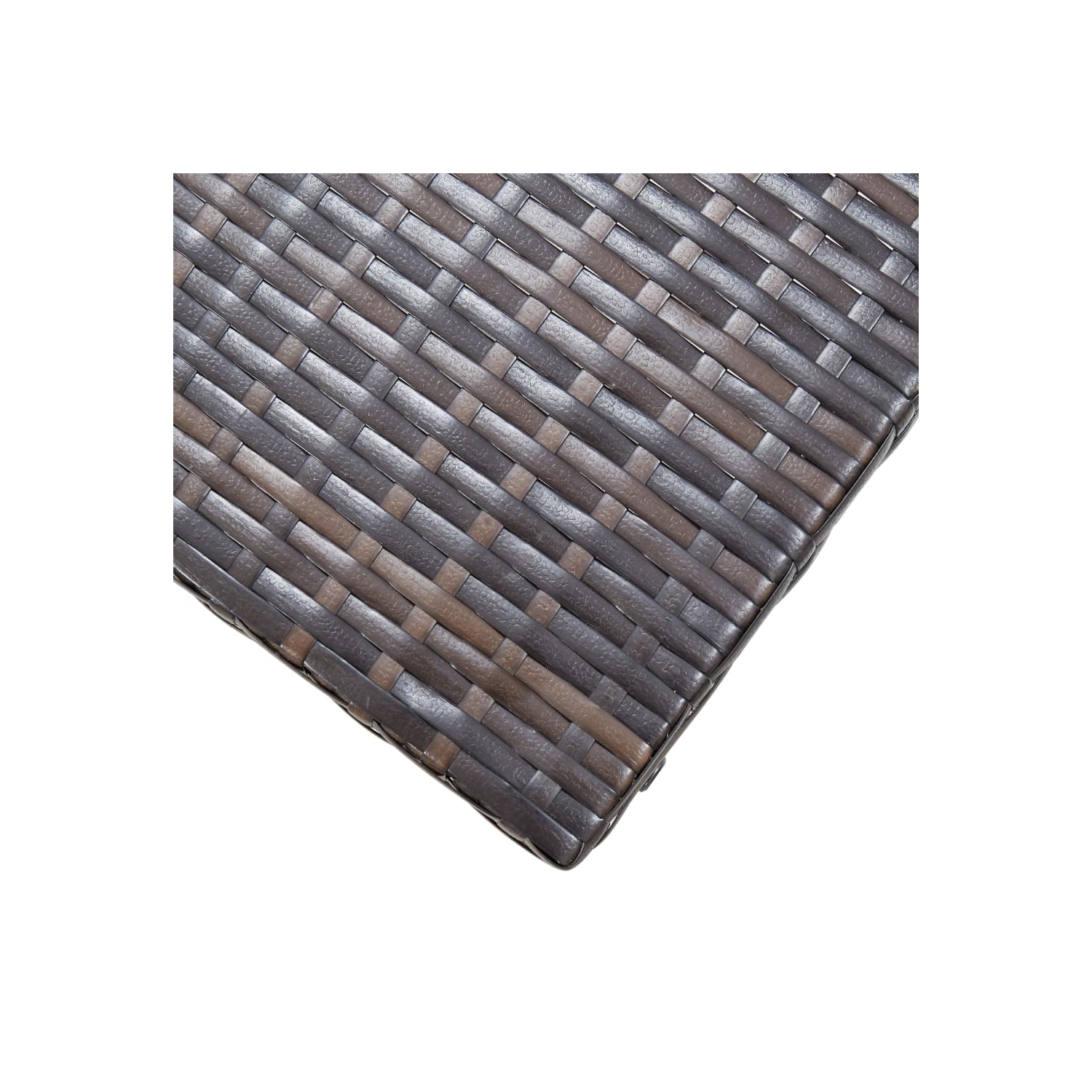 vidaXL Folding Stool Poly Rattan Brown