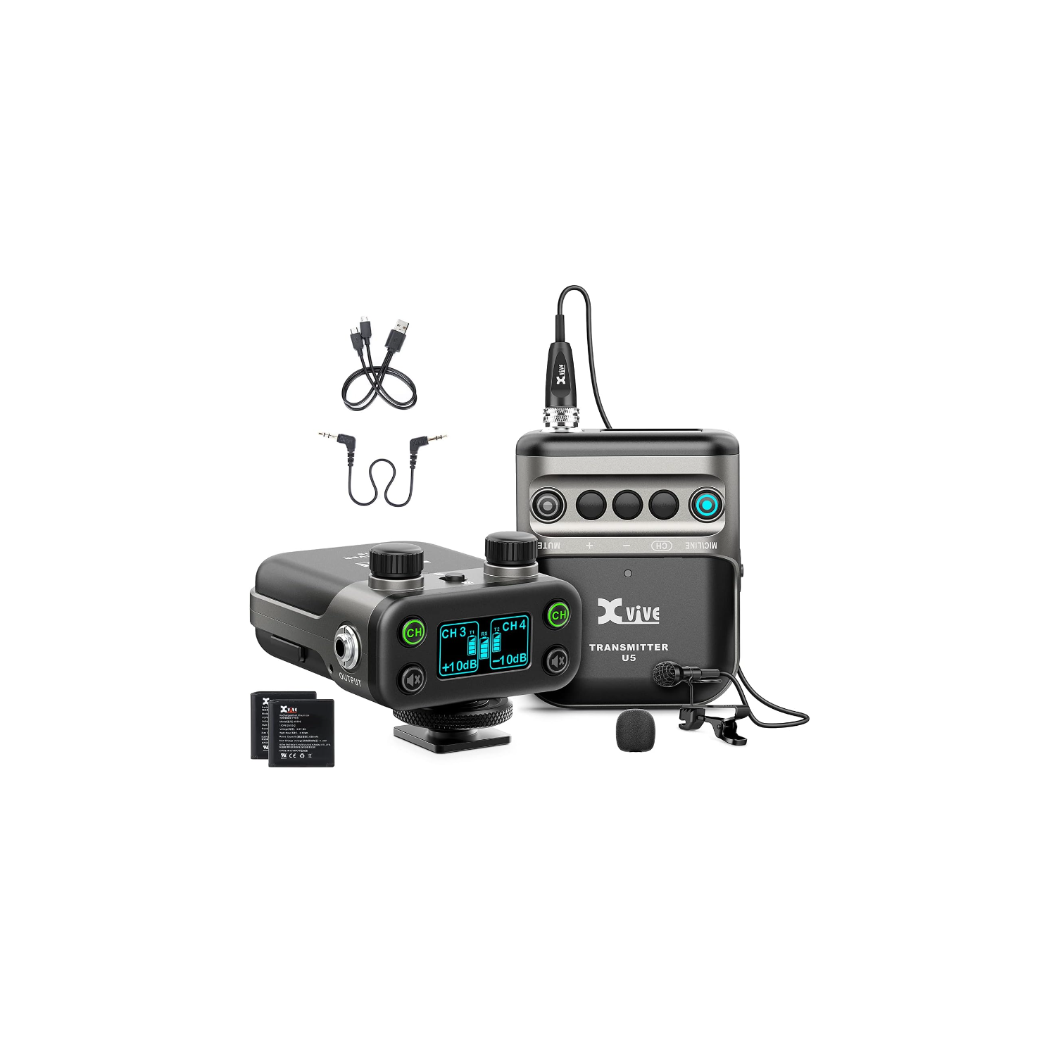 Xvive U5 Wireless Lavalier Microphone System with LV1 Lavalier Mic