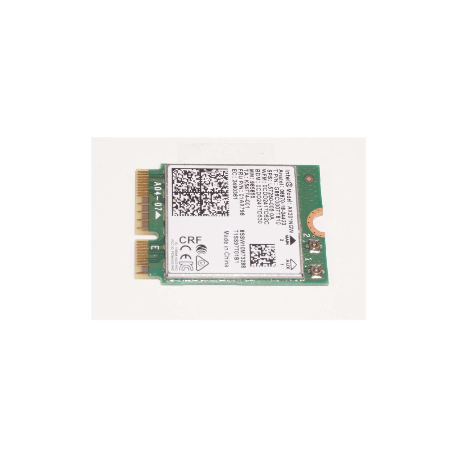 Carte HP WiFi remise à neuf avec Bluetooth 5,1 - Carte réseau sans fil 802,11AX ( P/N : L57250-005 )