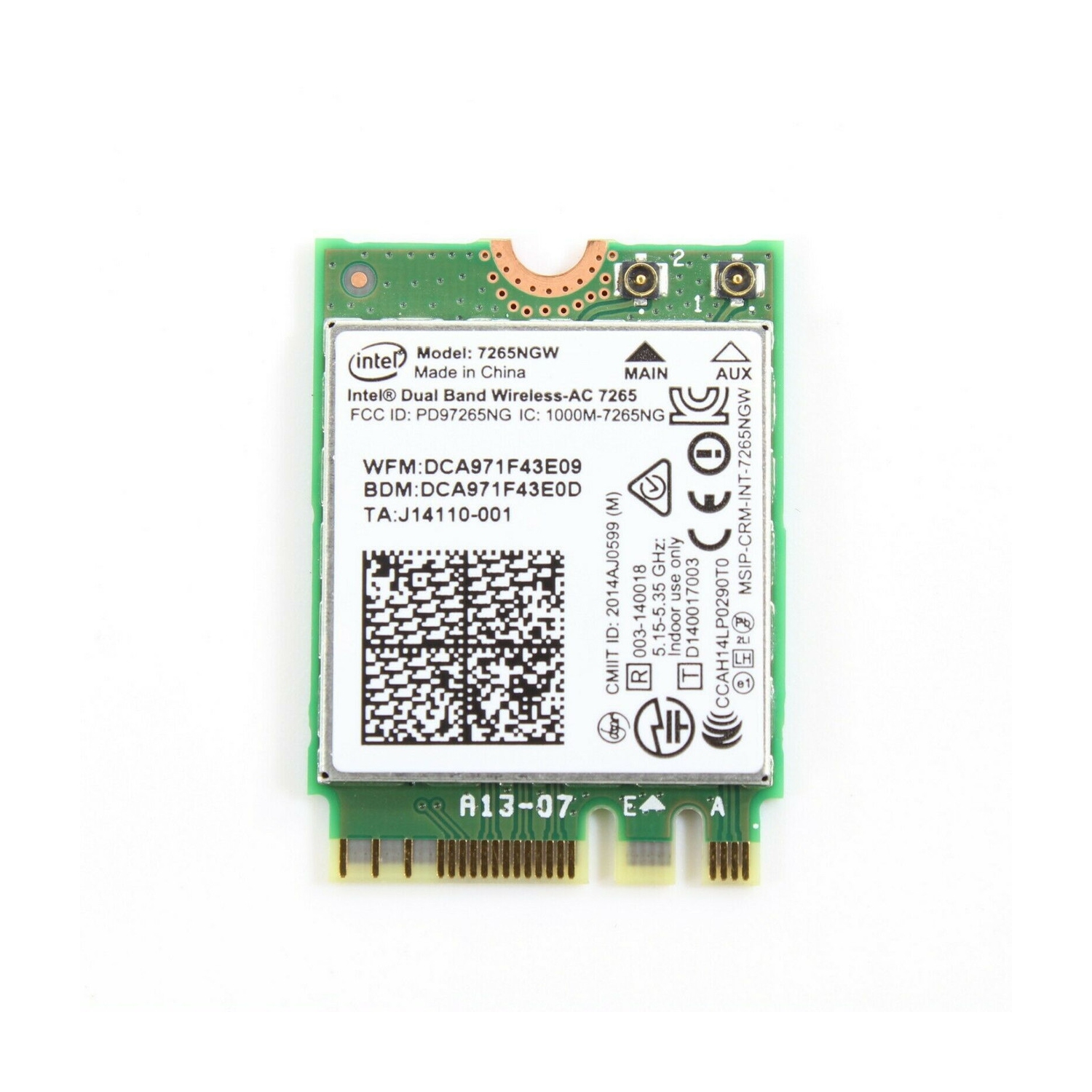 Carte HP WiFi remise à neuf avec Bluetooth 4,0 - Carte réseau sans fil 802,11ac ( P/N : 901229-855 )