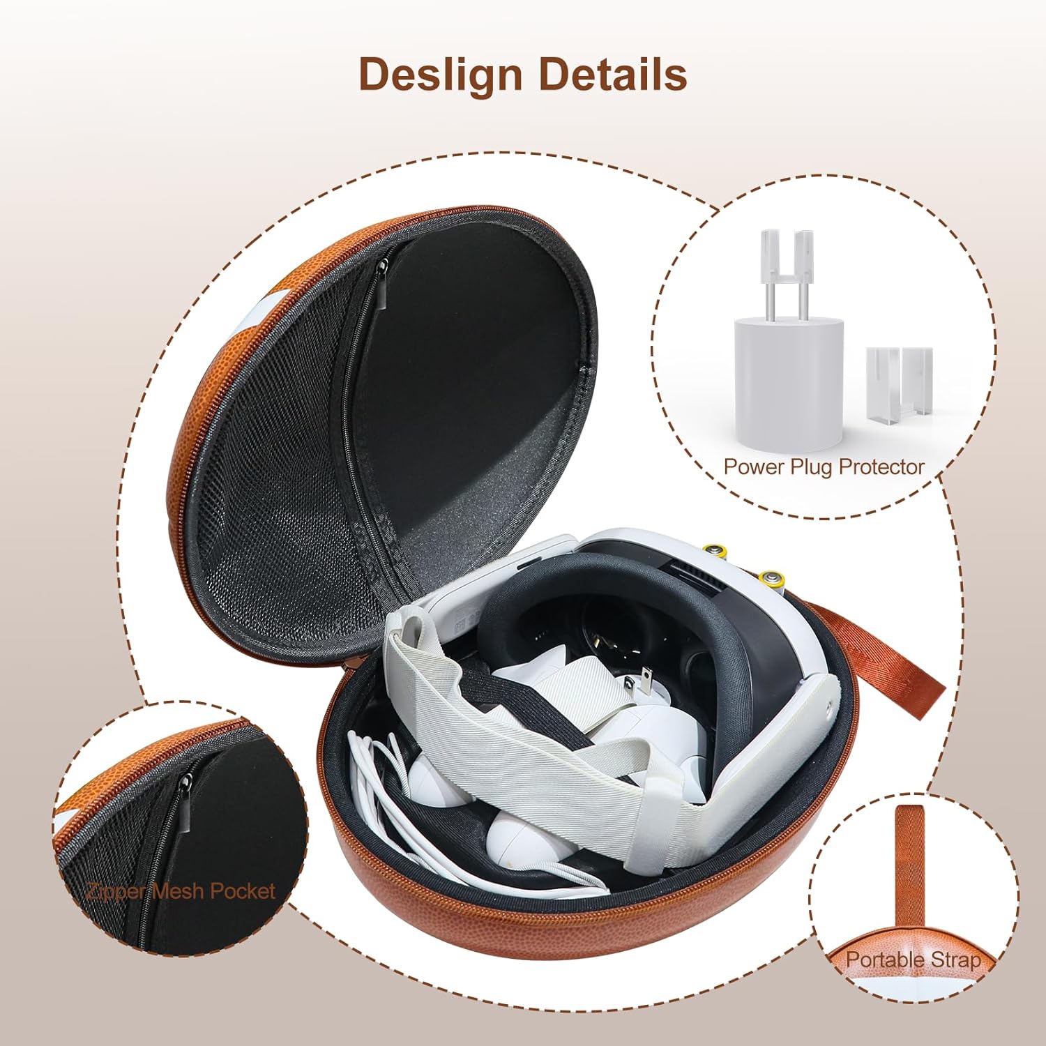 Hard Carrying Case Compatible with Meta Oculus Quest 3, Organizer Case for Gaming Headset and Touch Controllers Accessories, Suitable for Travel and