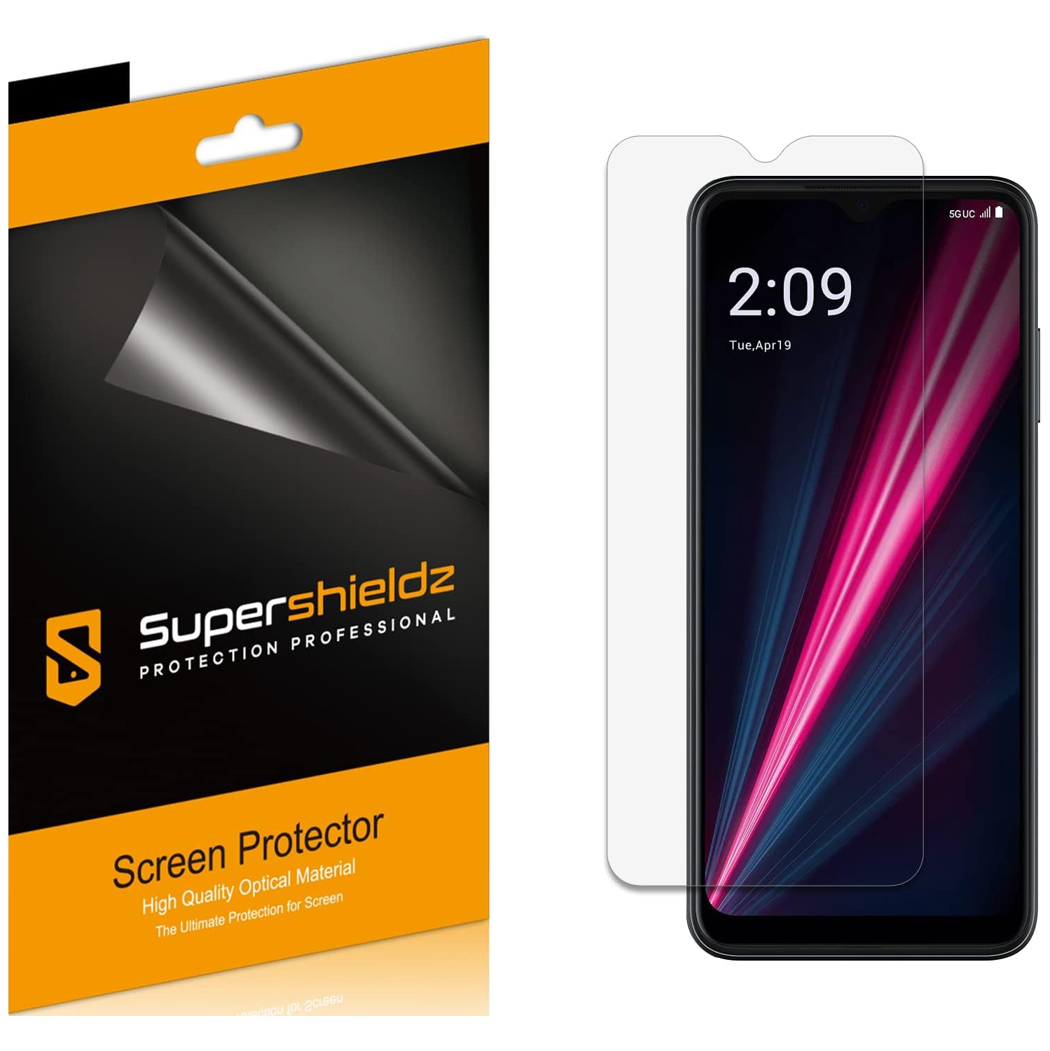 (6 Pack) Designed for T-Mobile Revvl 6 Pro 5G Screen Protector, High Definition Clear Shield (PET)