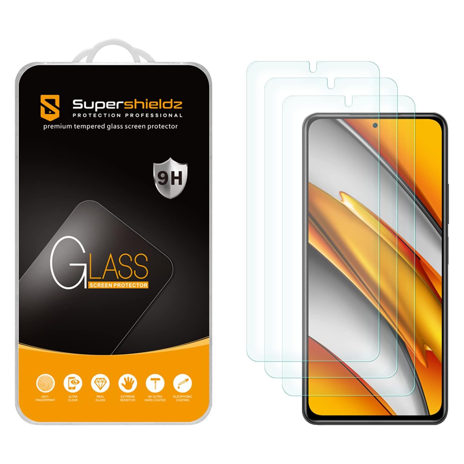 (3 Pack) Designed for Xiaomi Redmi K40 / Redmi K40 Pro/Redmi K40 Pro Plus Tempered Glass Screen Protector,