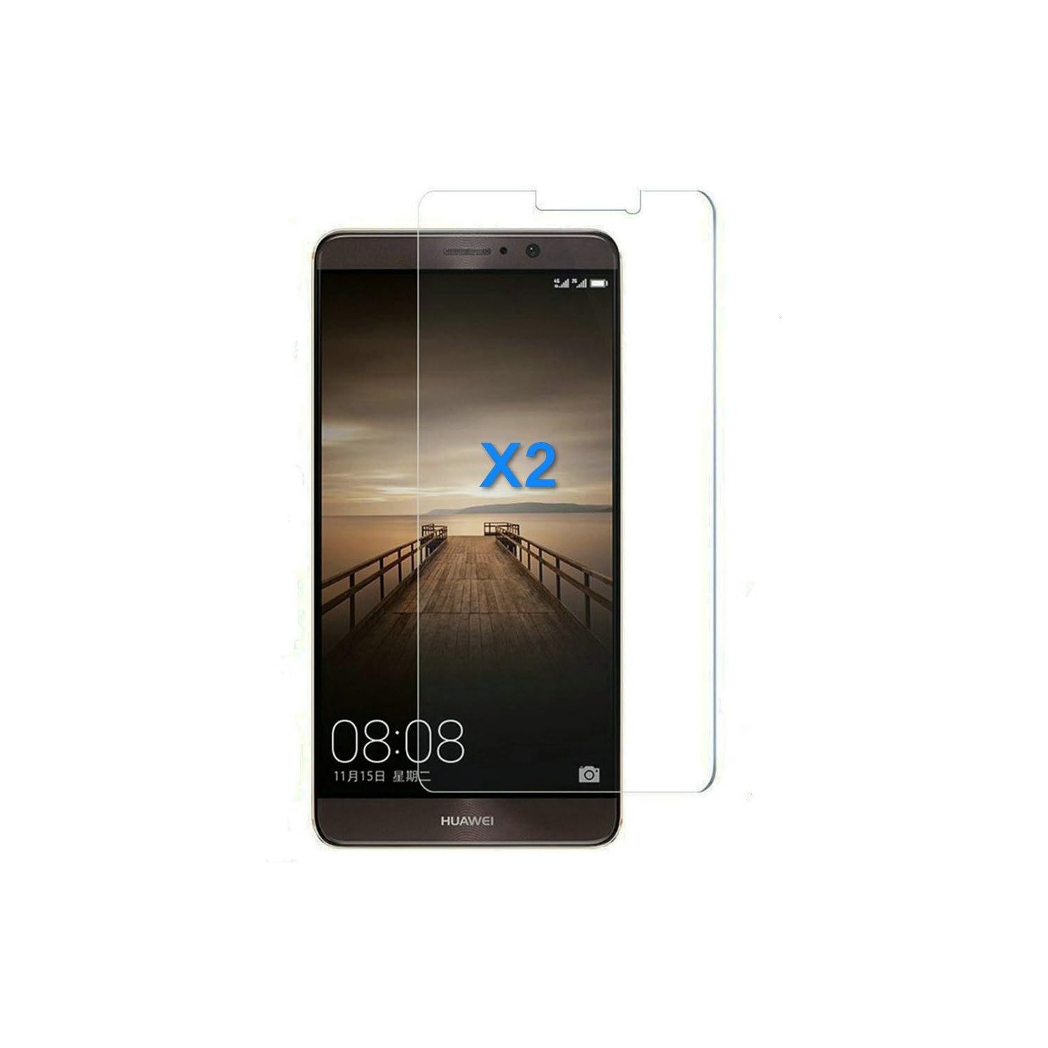2 Pack Tempered Glass Screen Protector Transparent for Huawei Mate 10