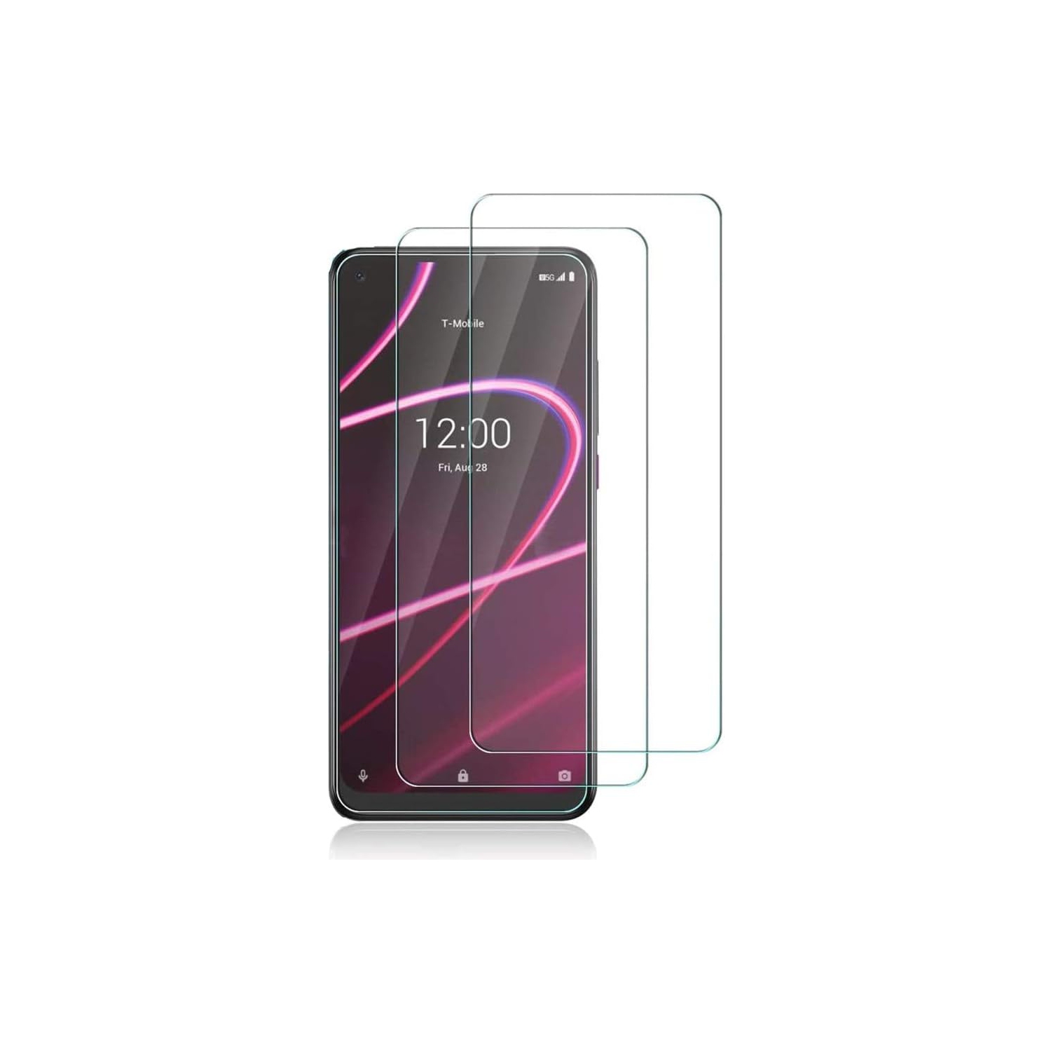 for TCL Revvl 5G / T-Mobile Revvl 5G Screen Protector Tempered Glass, (2pcs) High Clear Thin Anti-stratch Screen