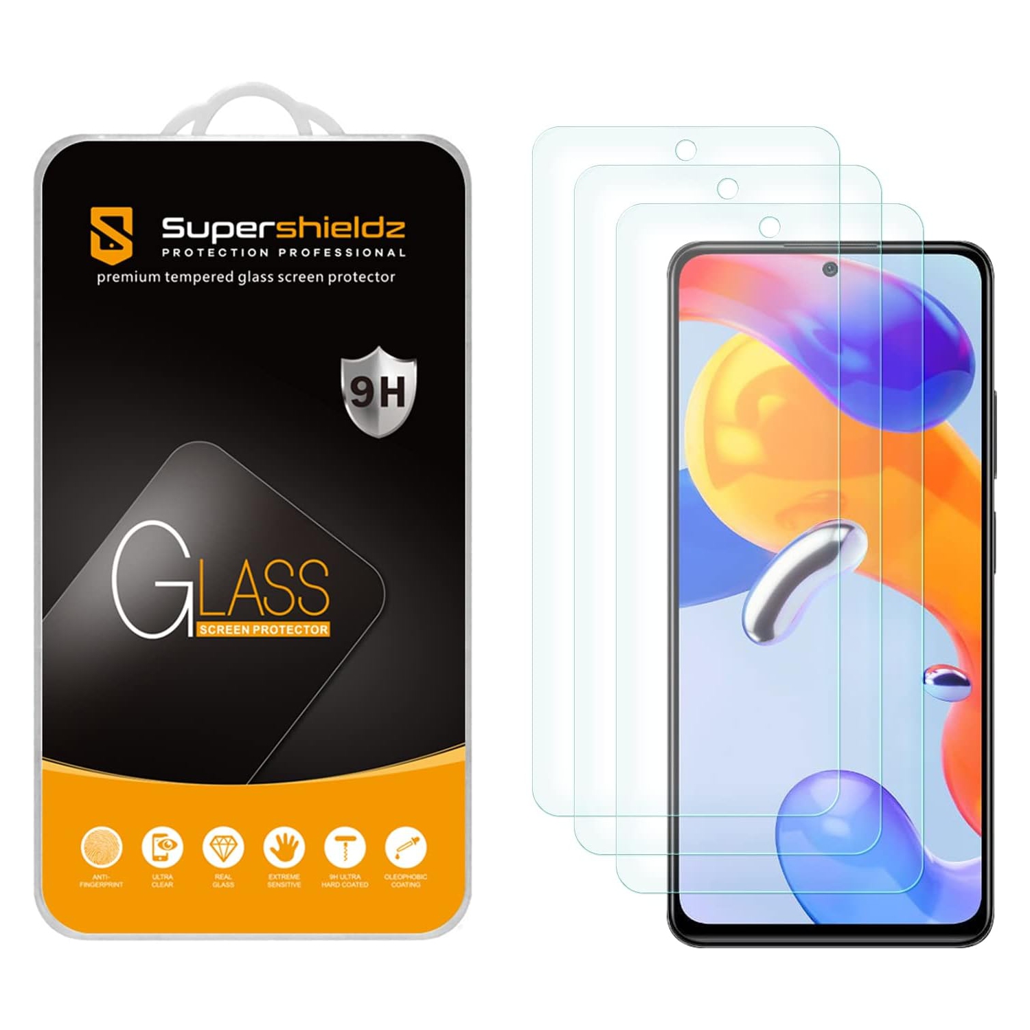 (3 Pack) Designed for Xiaomi Redmi Note 11 Pro 5G Tempered Glass Screen Protector, Anti Scratch, Bubble