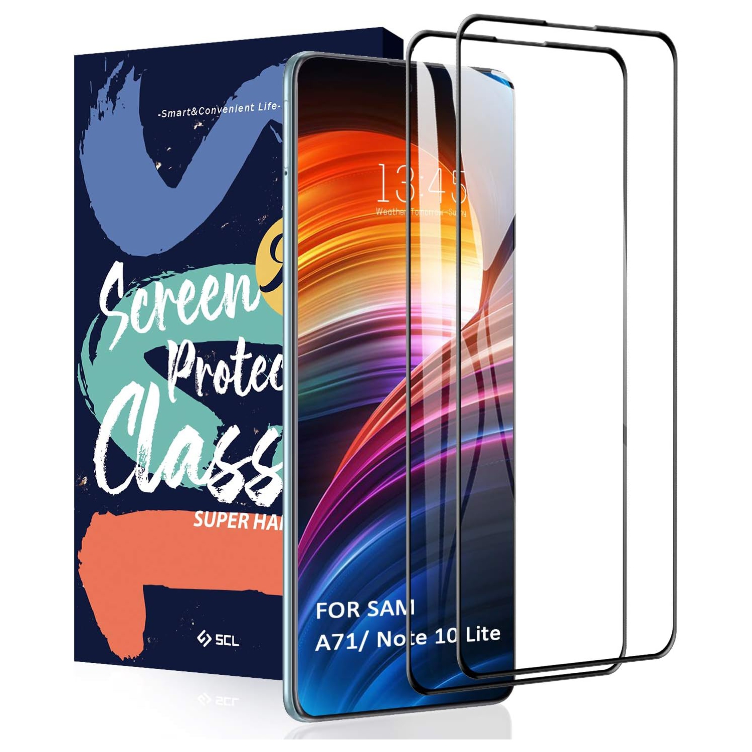 Screen Protector Compatible with Samsung Galaxy Note 10 Lite/A71,[2 Pack] 3D Curved Full Coverage Tempered