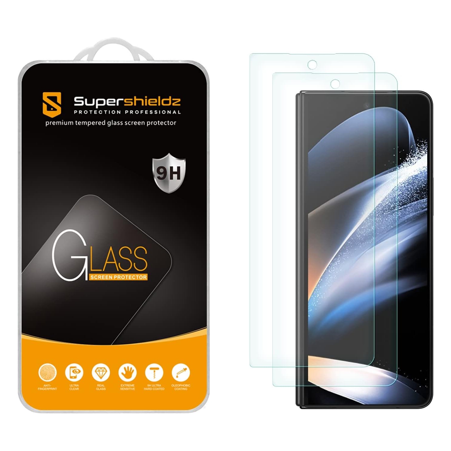 (2 Pack) Designed for Samsung Galaxy Z Fold 5 5G (Front Screen Only) Tempered Glass Screen Protector, Anti