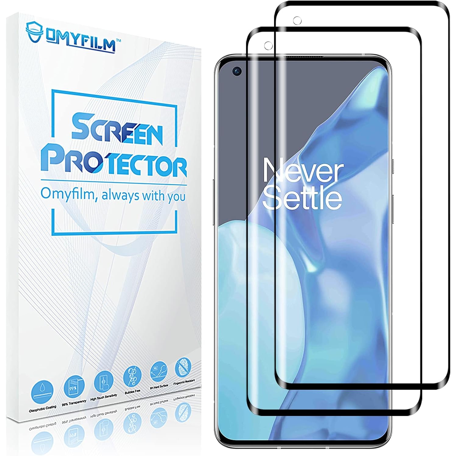 [2 Packs] Screen Protector for Oneplus 9 Pro [Shock-resistant] Oneplus 9 Pro Tempered Glass Screen Protector