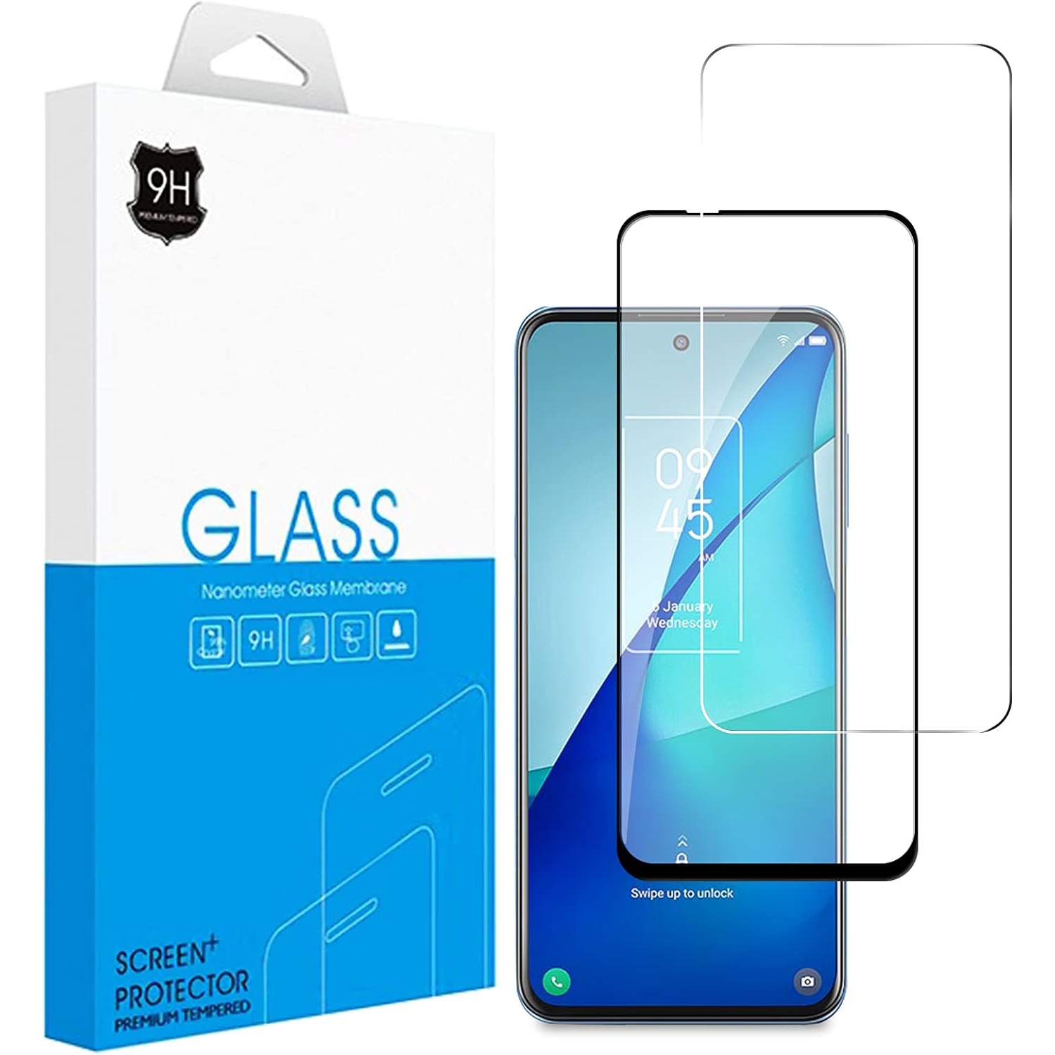 Compatible with TCL 20S Screen Protector[2 Pack], TCL20S Tempered Glass Film Anti-Scratch Not Fit 20 SE,