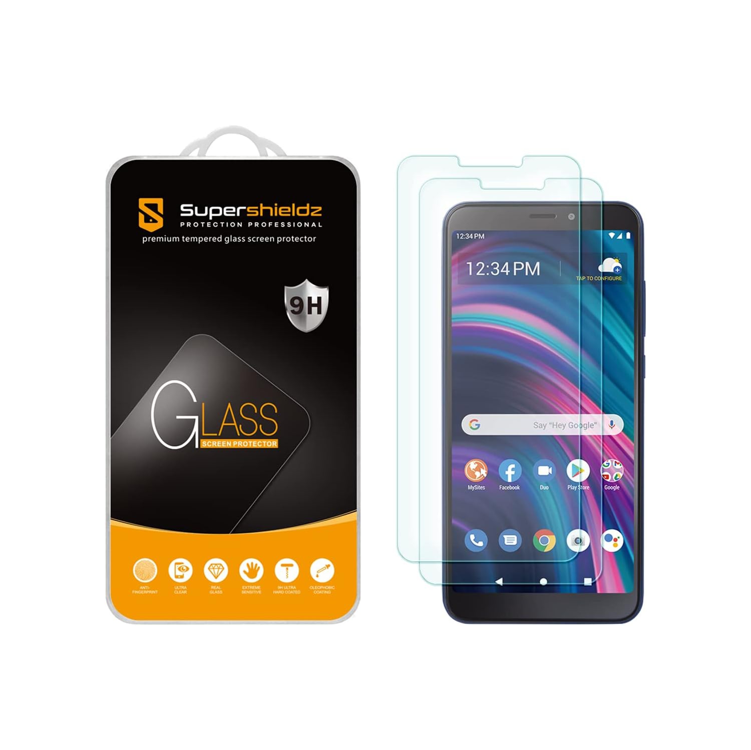 (2 Pack) Designed for BLU View 3 (B140DL) Tempered Glass Screen Protector, Anti Scratch, Bubble Free