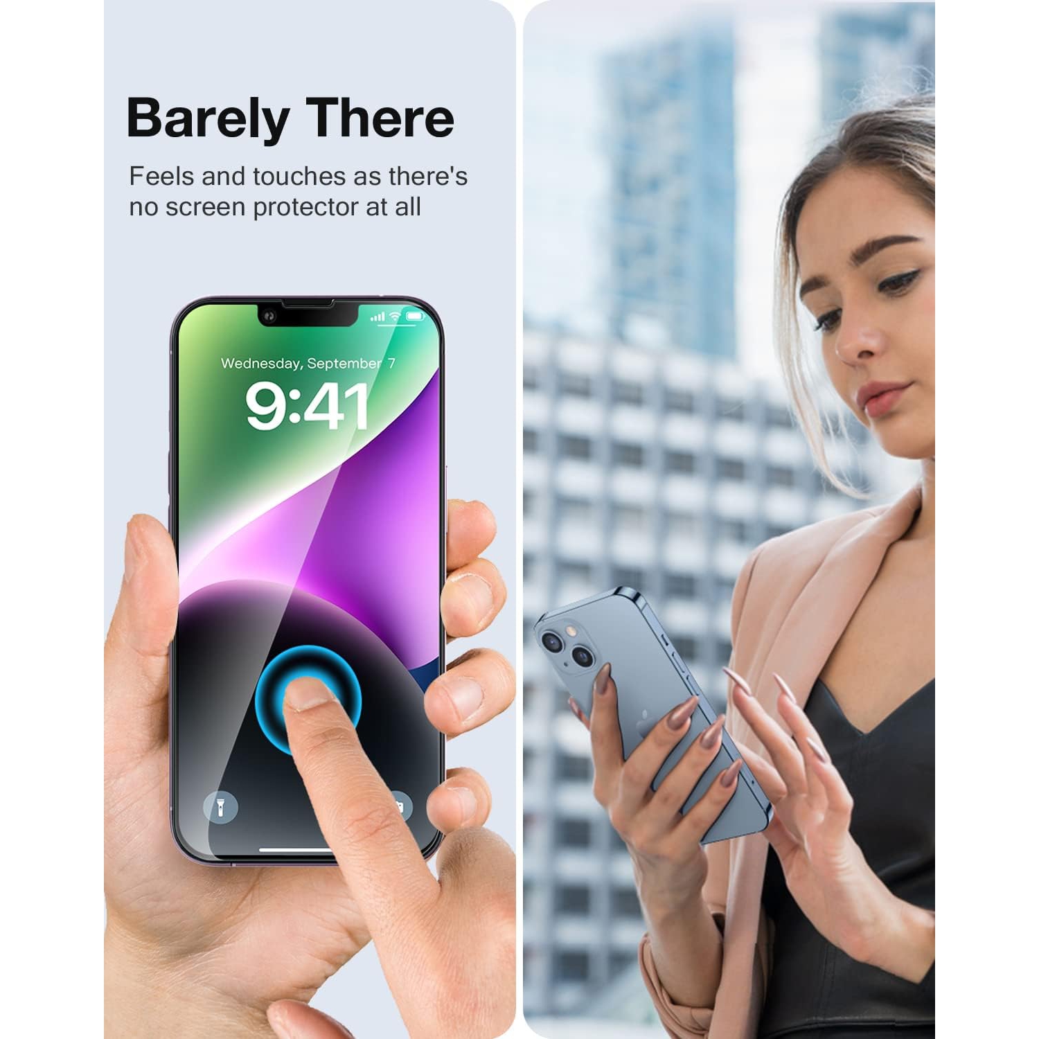 [3 Pack] 3 Pack Screen Protector for iPhone 13 Pro Max, iPhone 14 Plus 6.7 inch, Tempered Glass HD Screen, Scratch