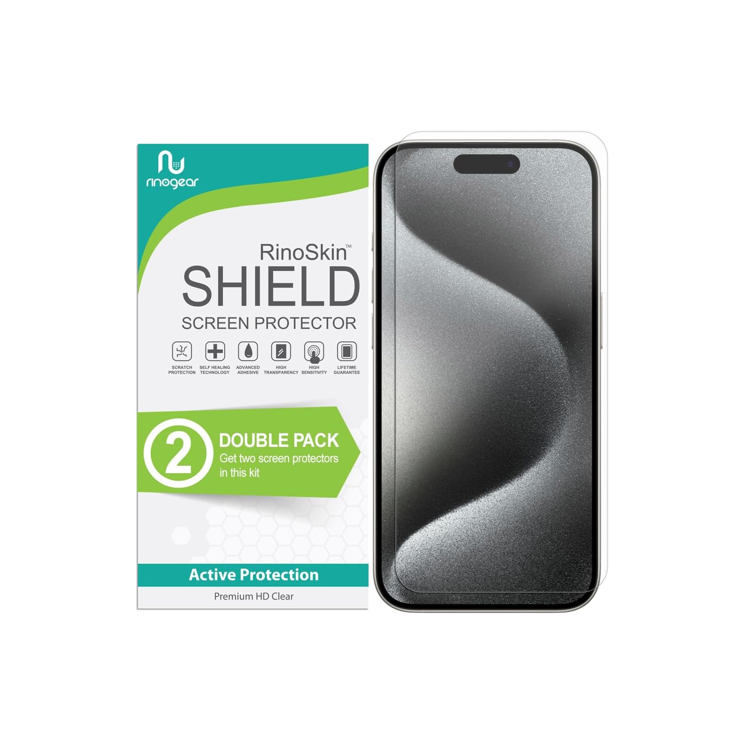 (2-Pack Screen Protector Compatible with Apple iPhone 15 Plus Screen Protector Case Friendly