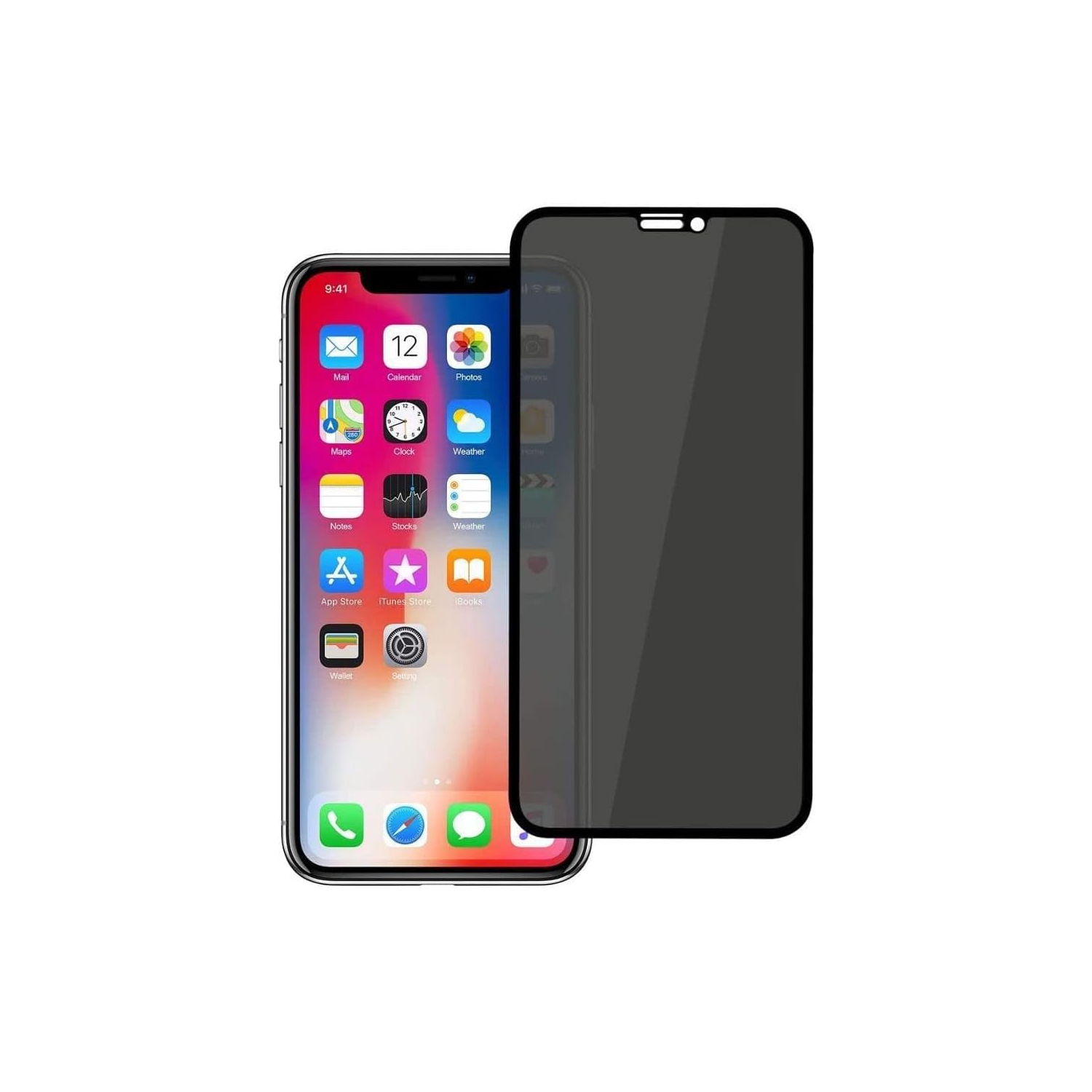 Paquet de 2 protecteurs d'écran de confidentialité compatibles avec iPhone 11 Pro/X/XS