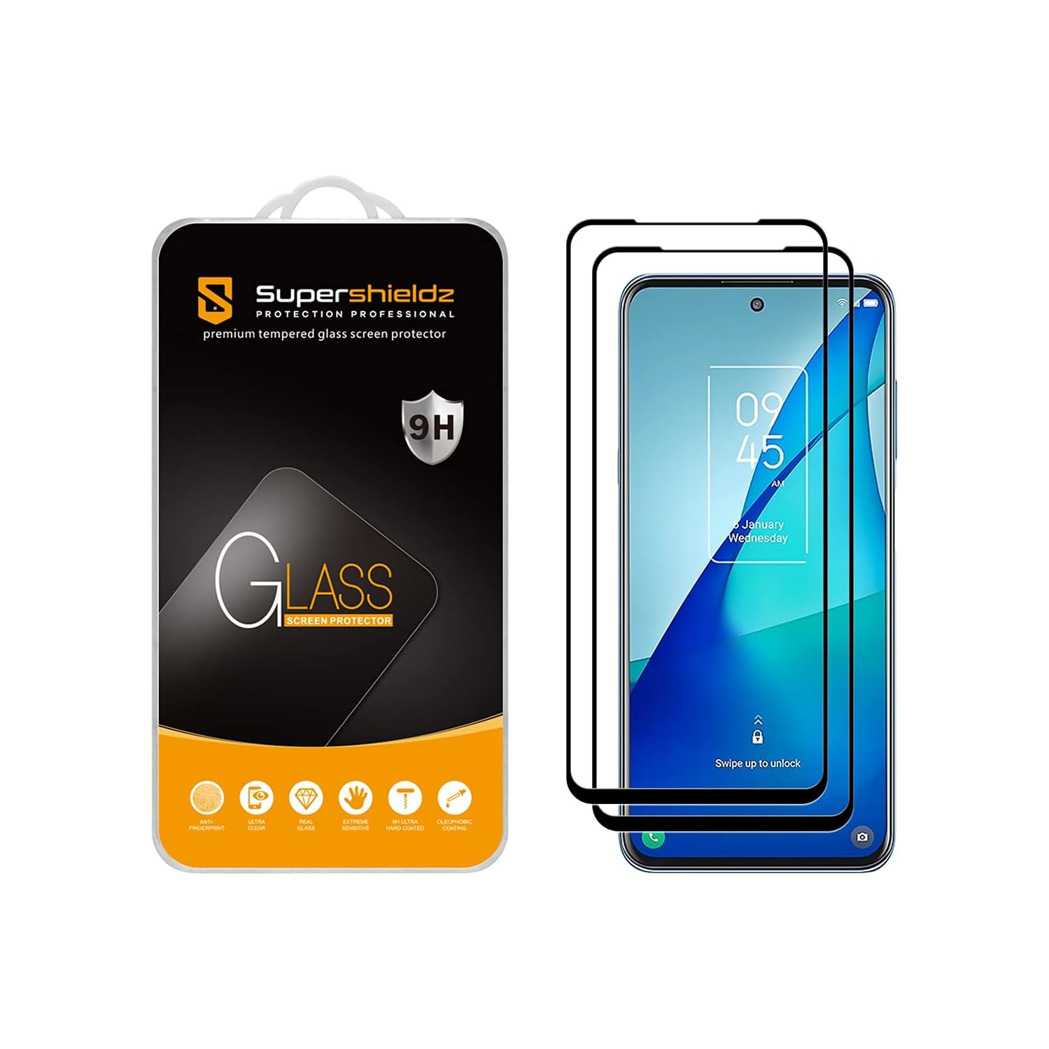 (2 Pack) Designed for TCL 20S / TCL 20 5G / TCL 20L Tempered Glass Screen Protector, (Full Screen