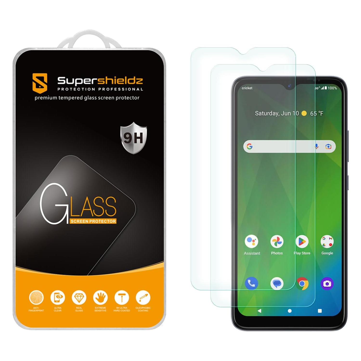 (2 Pack) Designed for Cricket Magic 5G and AT&T Propel 5G Tempered Glass Screen Protector, Anti Scratch,