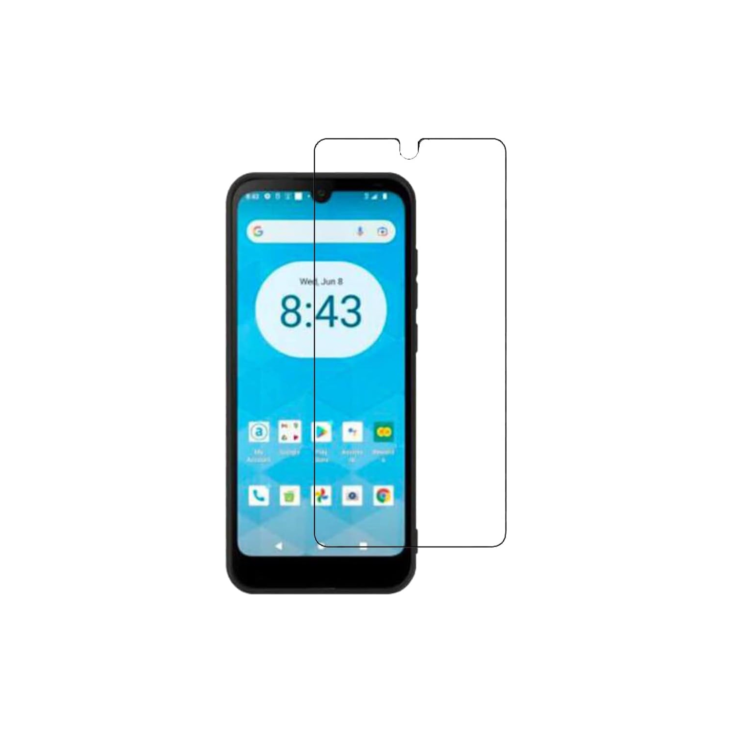 [2 Pack High Clear Tempered Glass Screen Protector for Consumer Cellular Verve Connect (ZTE Z6103)