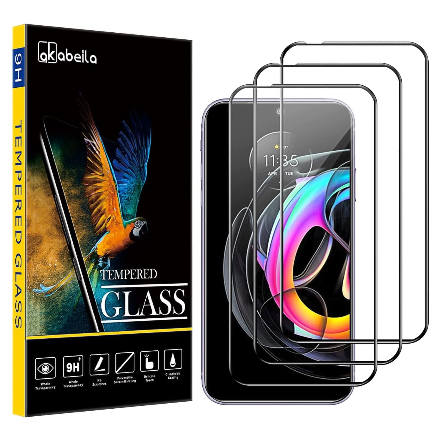 [3 Pack Screen Protector for Xiaomi Redmi Note12 5G HD Tempered Glass Protective Film 9H Hardness Case