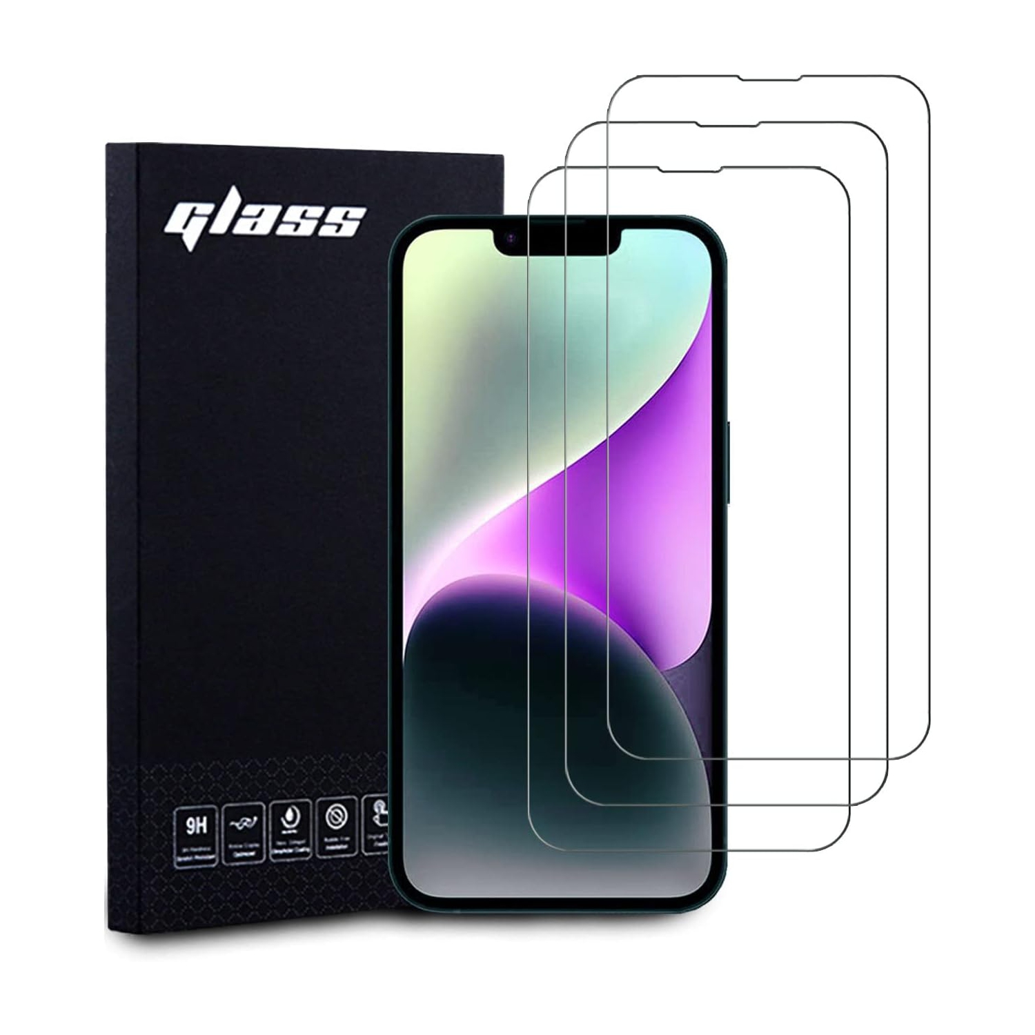Protecteurs d'écran iPhone 14 Max plus, film de verre trempé 9H pour iPhone 14 plus anti-rayures