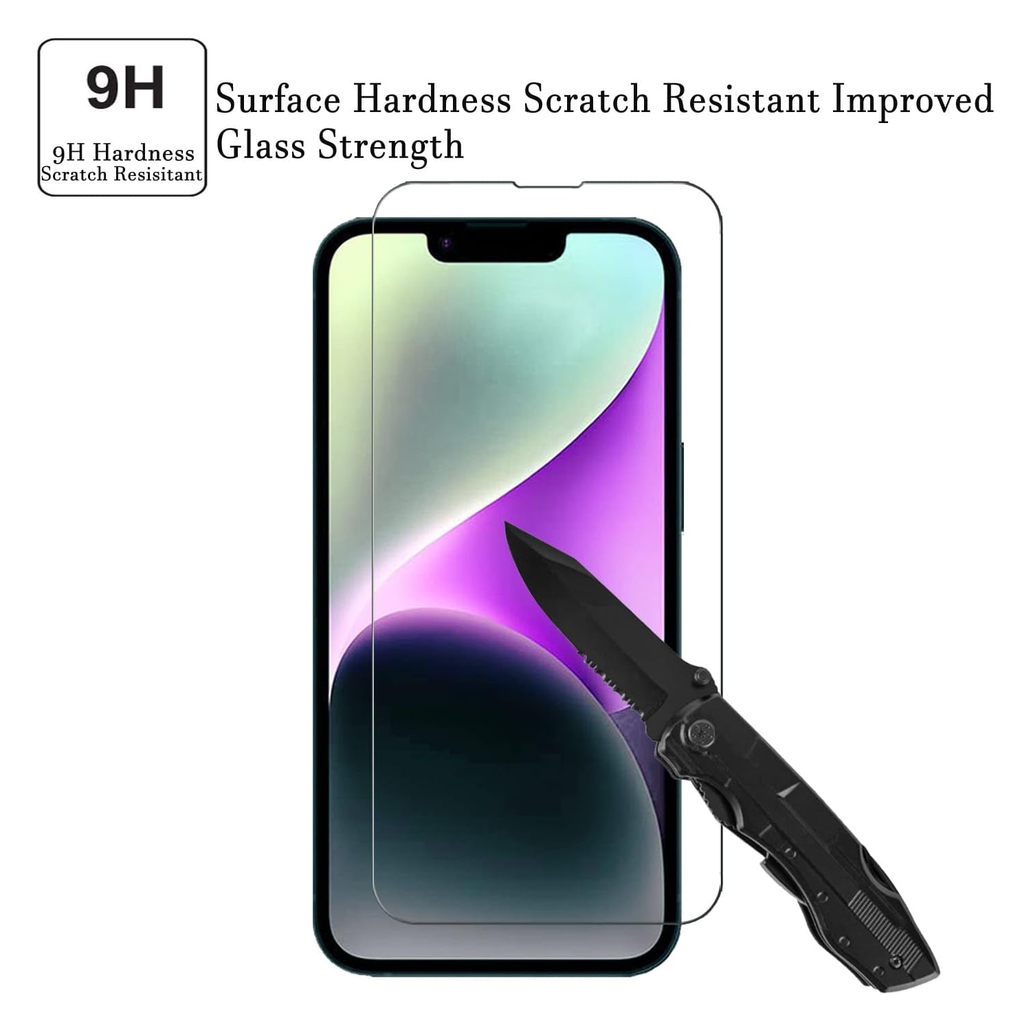 Protecteurs d'écran iPhone 14 Max plus, film de verre trempé 9H pour iPhone 14 plus anti-rayures