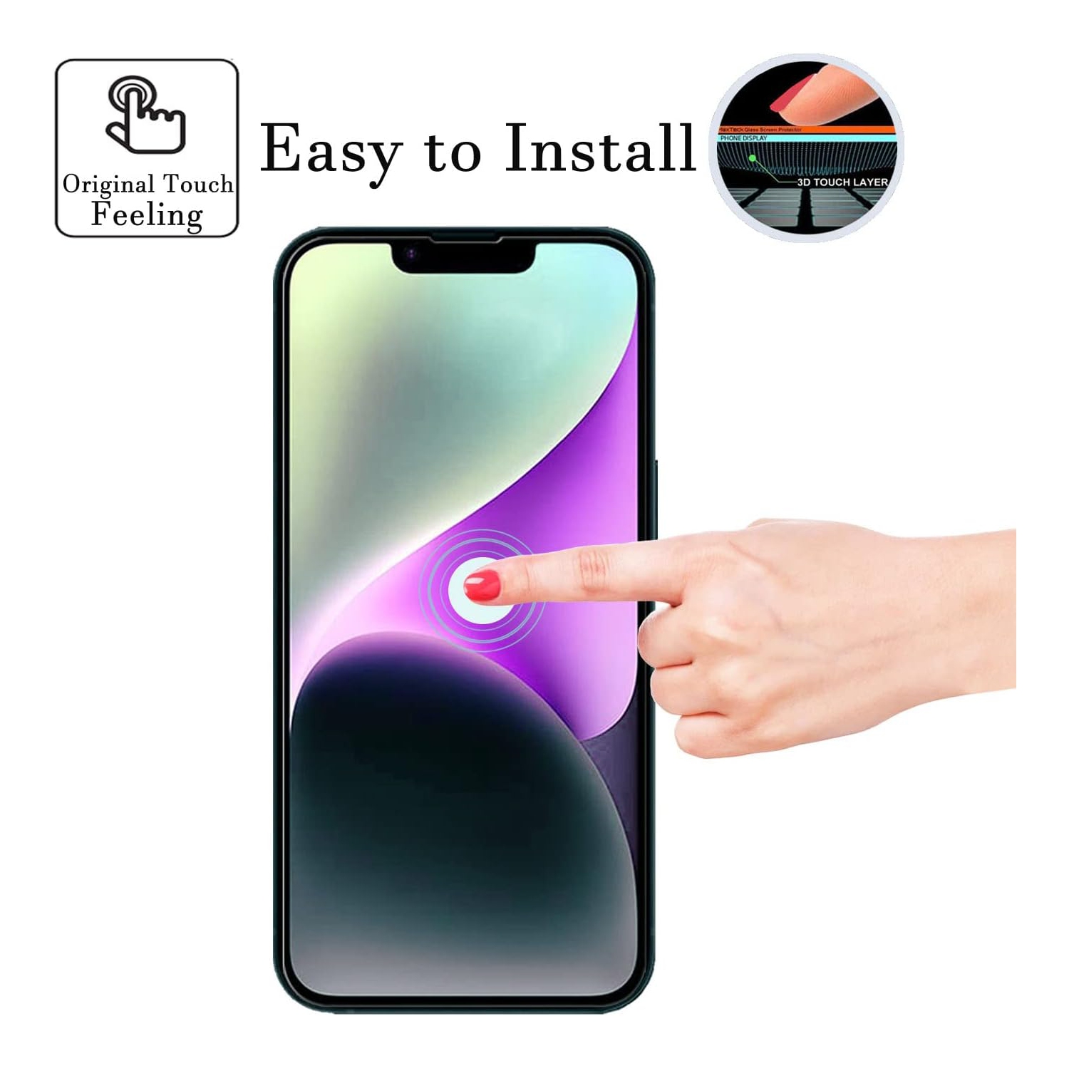 Protecteurs d'écran iPhone 14 Max plus, film de verre trempé 9H pour iPhone 14 plus anti-rayures