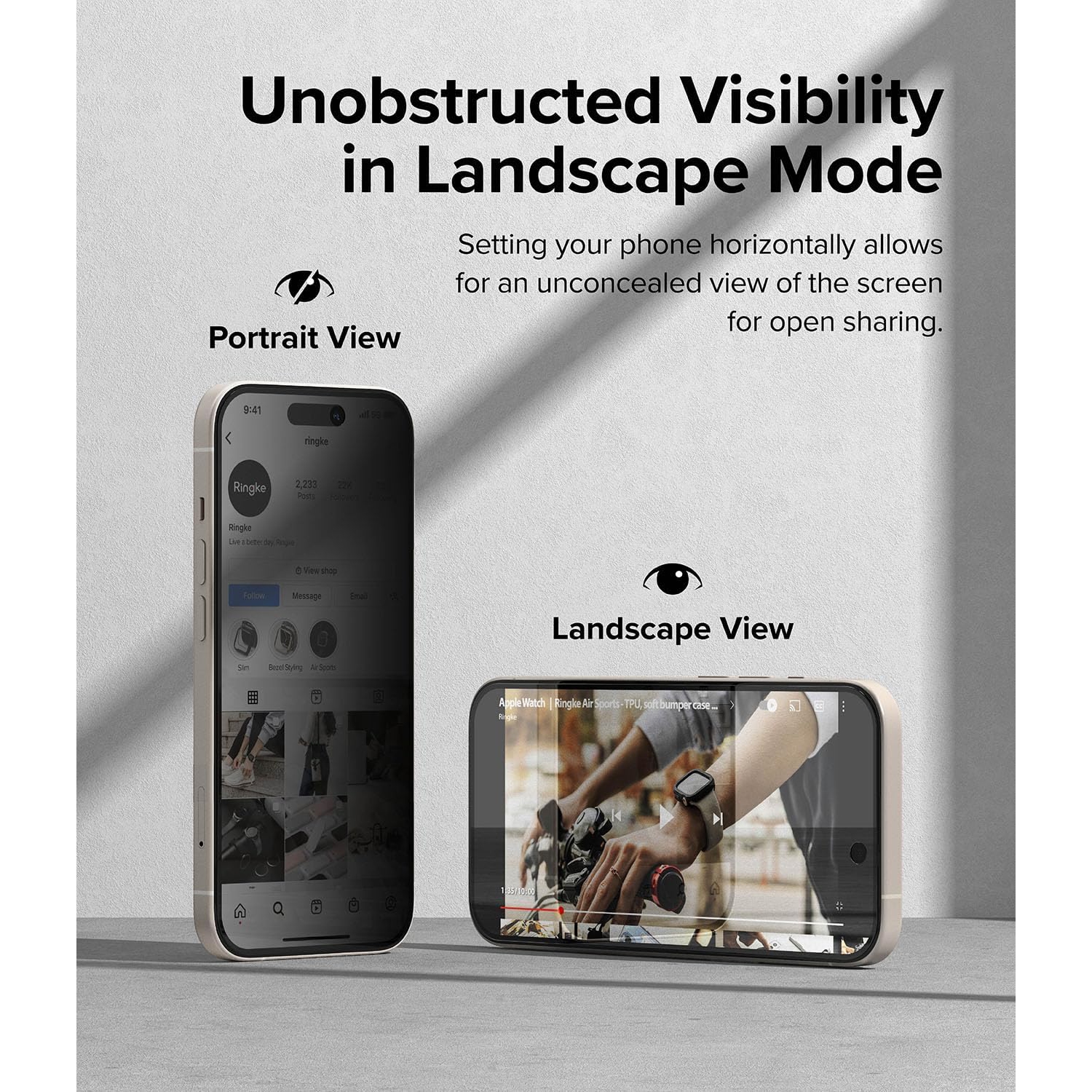 Privacy Glass [Anti-spy] Compatible with iPhone 15 Plus Screen Protector, Full-Coverage Tempered Glass Privacy