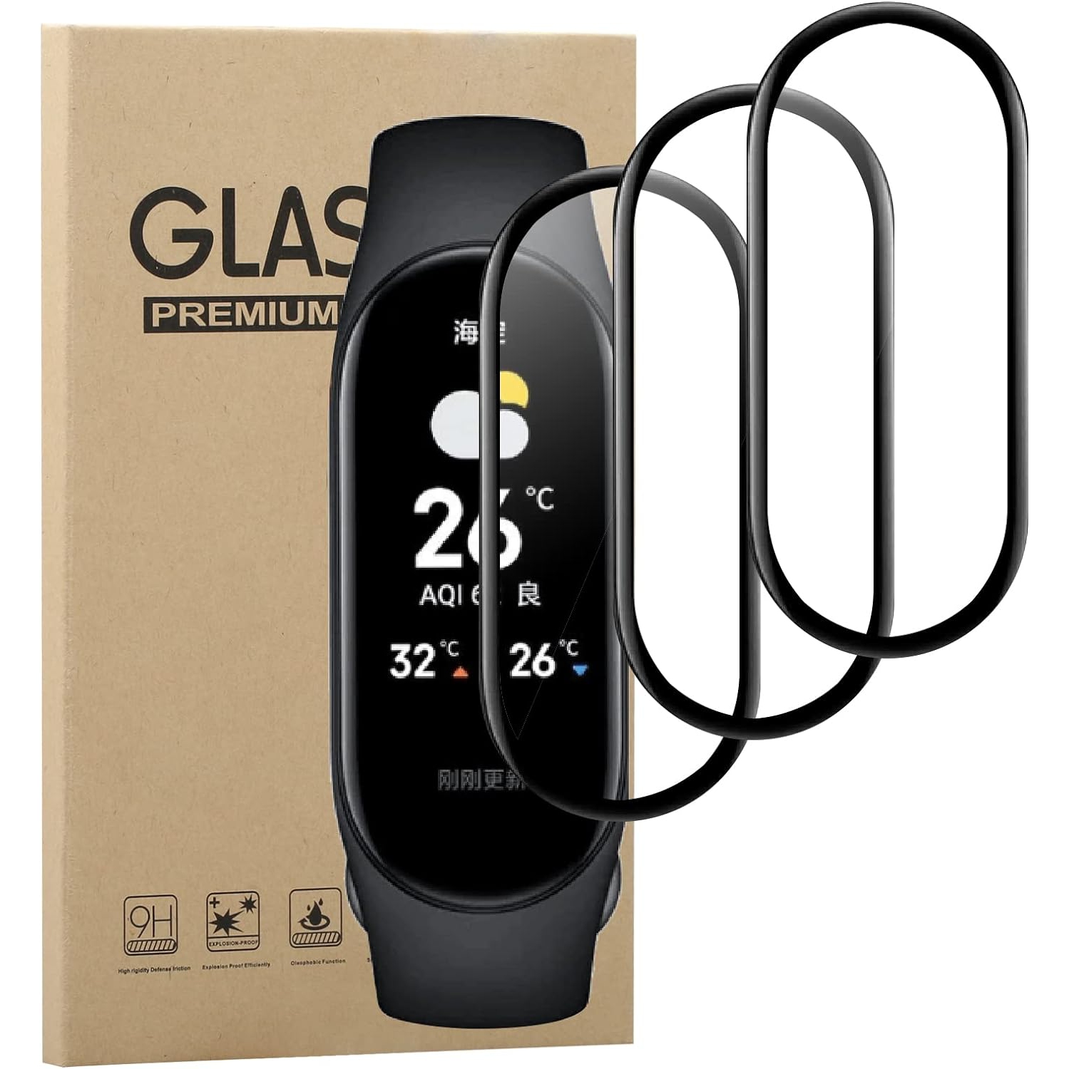 Screen Protector for Xiaomi Mi Band 8/Smart Band 8, [3 Pack] HD Clear Soft TPU Full Coverage 3D Curved [Bubble