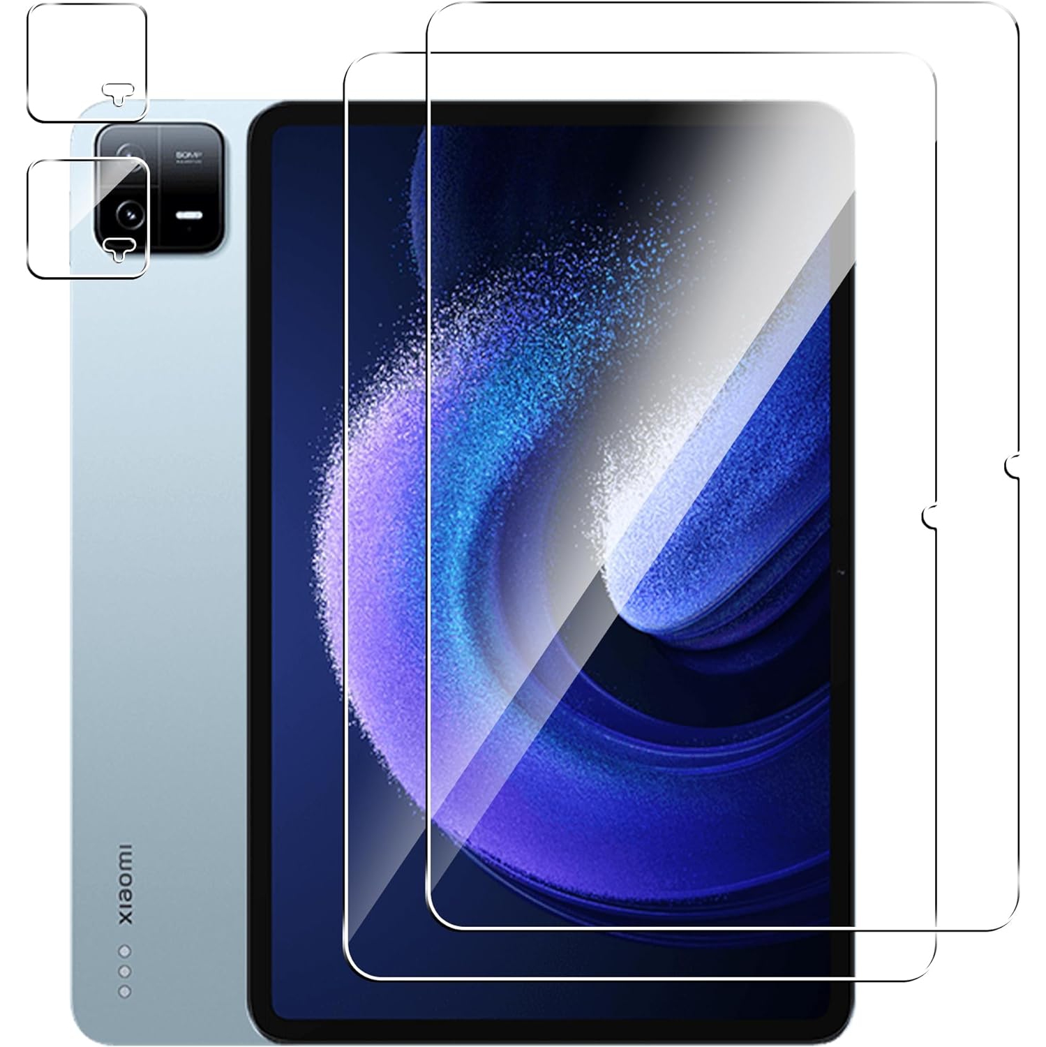 for Xiaomi Pad 6/6 Pro 11.00 inch Screen Protector＆Camera Lens Protector,9H Hardness, Anti-Scratch, Tempered