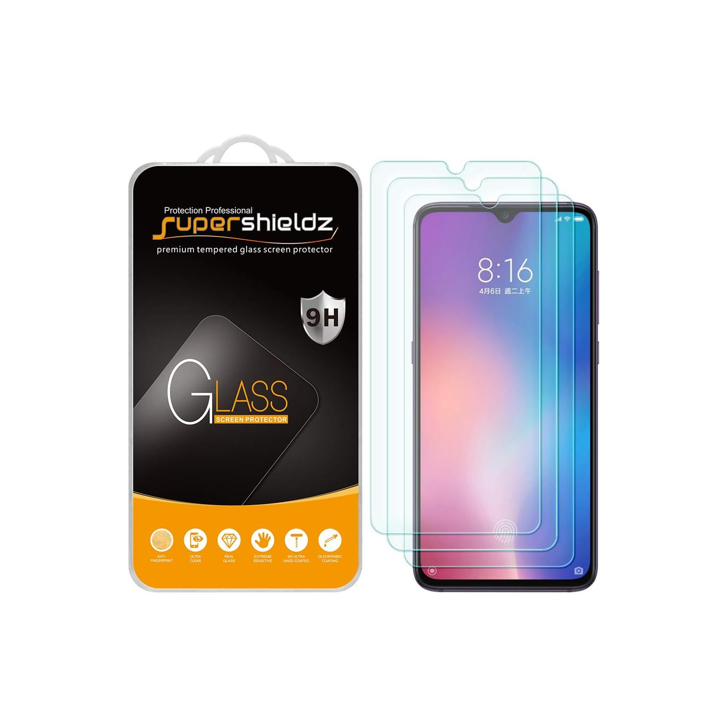 (3 Pack) for Xiaomi Redmi 7 Tempered Glass Screen Protector, Anti Scratch, Bubble Free