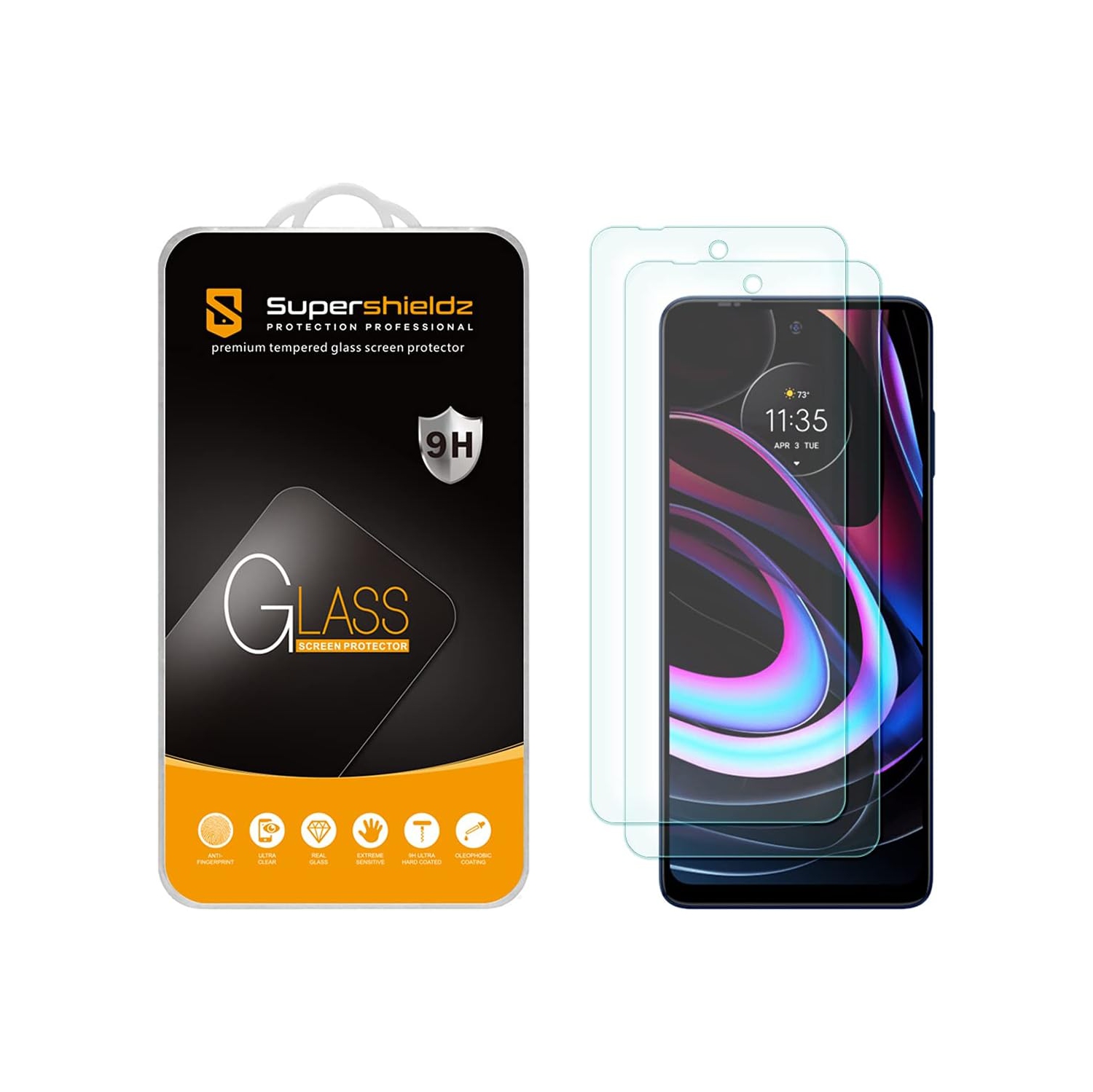 (2 Pack) Designed for Motorola Edge (2021) / Motorola Edge 5G UW Tempered Glass Screen Protector, Anti