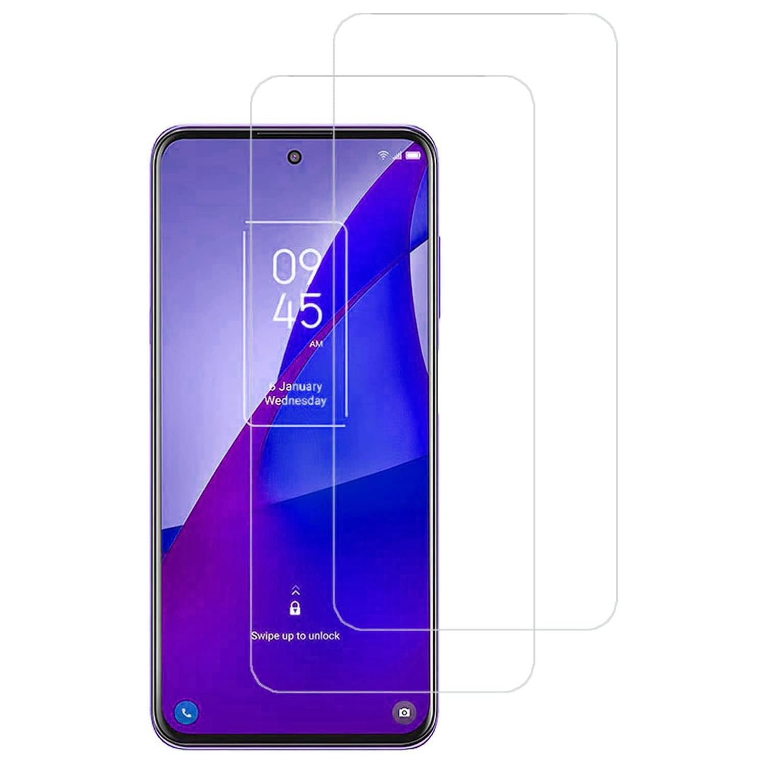 for TCL 20S Screen Protector (2-Pack) [Easy Install] Heavy Duty Anti-Scratch Anti-Bubble Tempered Glass Film