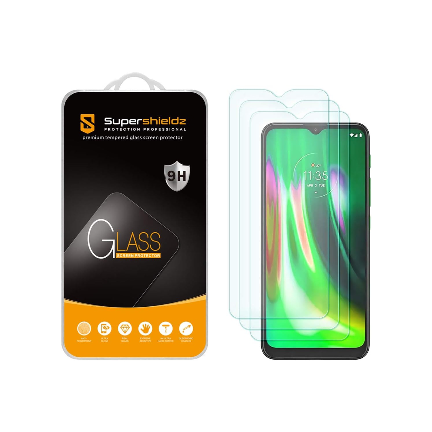 (3 Pack) for Motorola Moto G30 Tempered Glass Screen Protector, Anti Scratch, Bubble Free