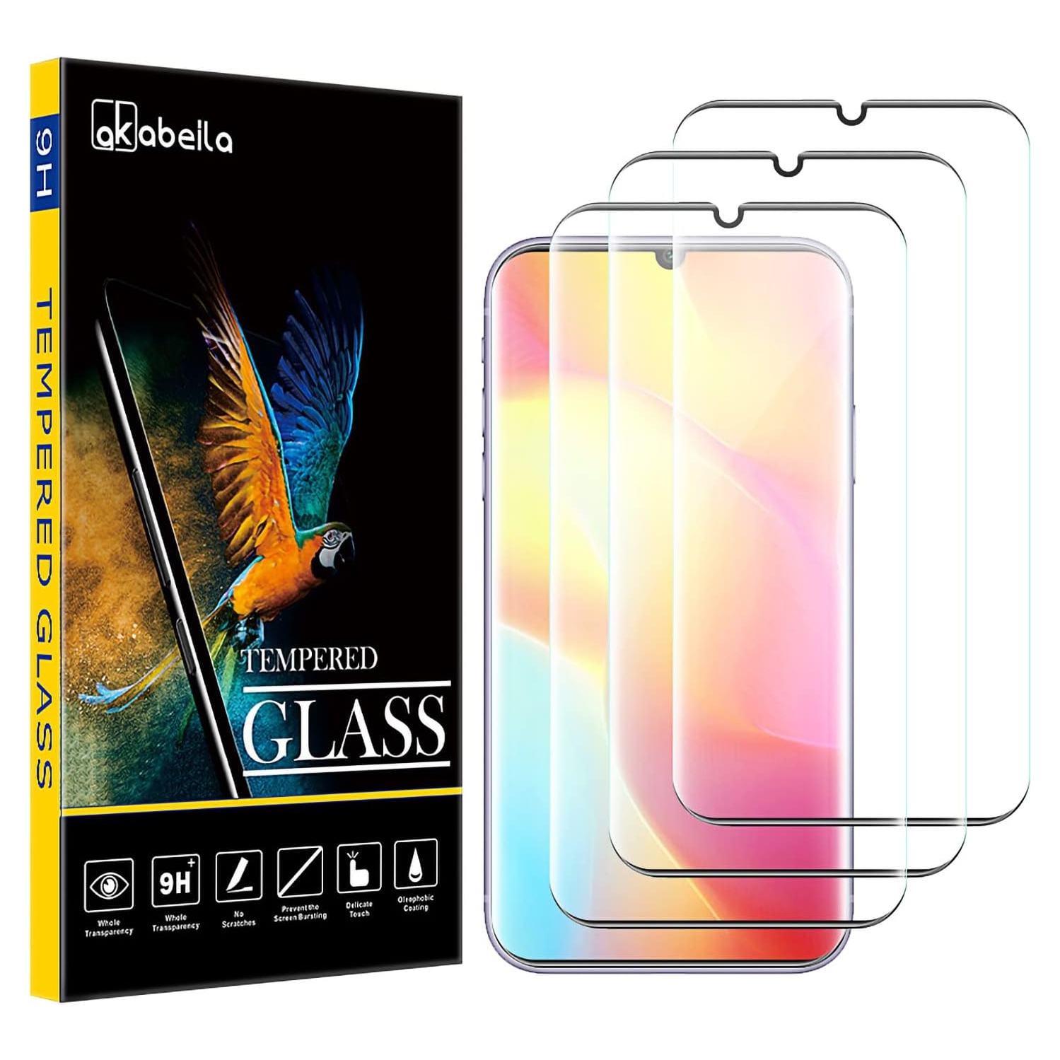 [3 Pack Screen Protector for Xiaomi 13 Lite HD Tempered Glass Protective Film 9H Hardness Case Friendly Easy