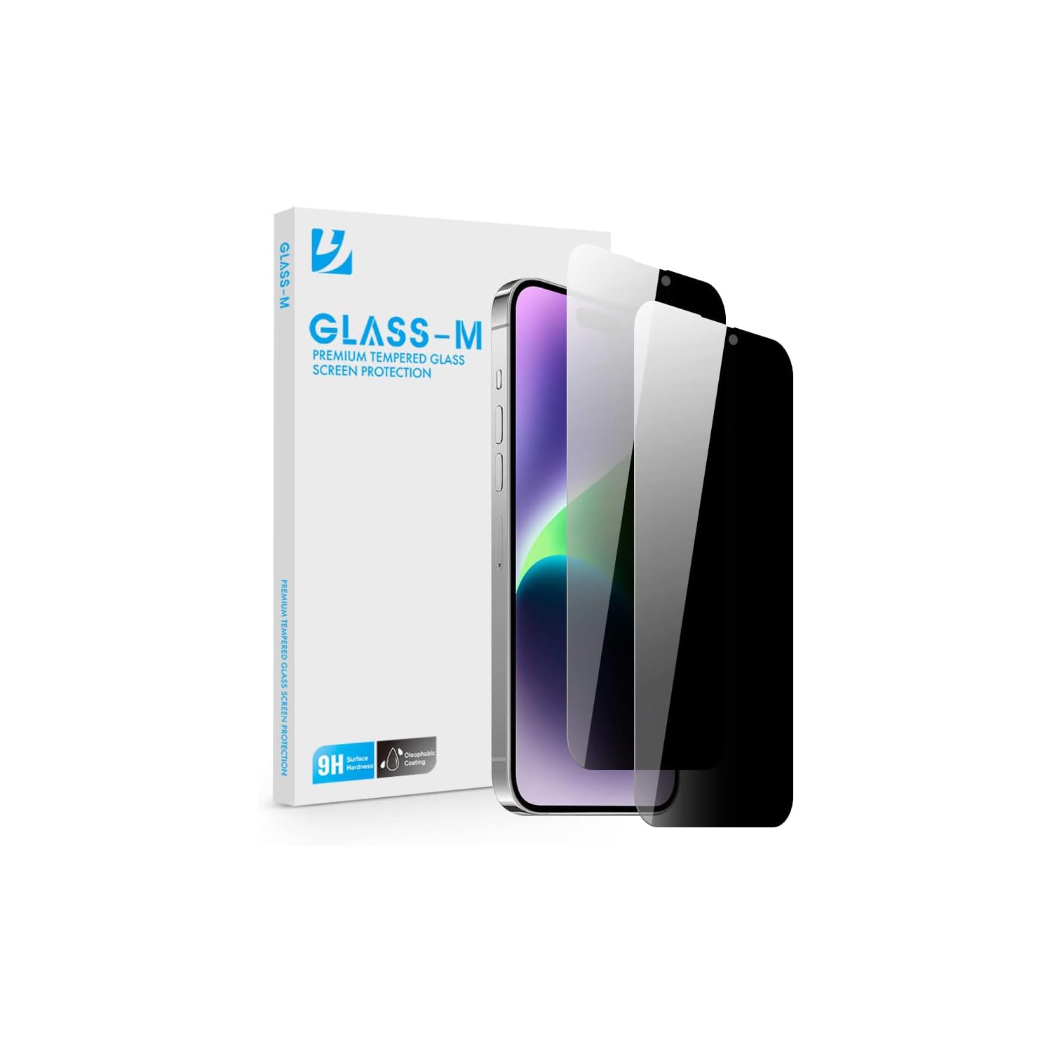 [Paquet de 2] Protecteur d’écran de confidentialité pour iPhone 14 Pro, film de verre trempé anti-espion, anti-Covergae complet