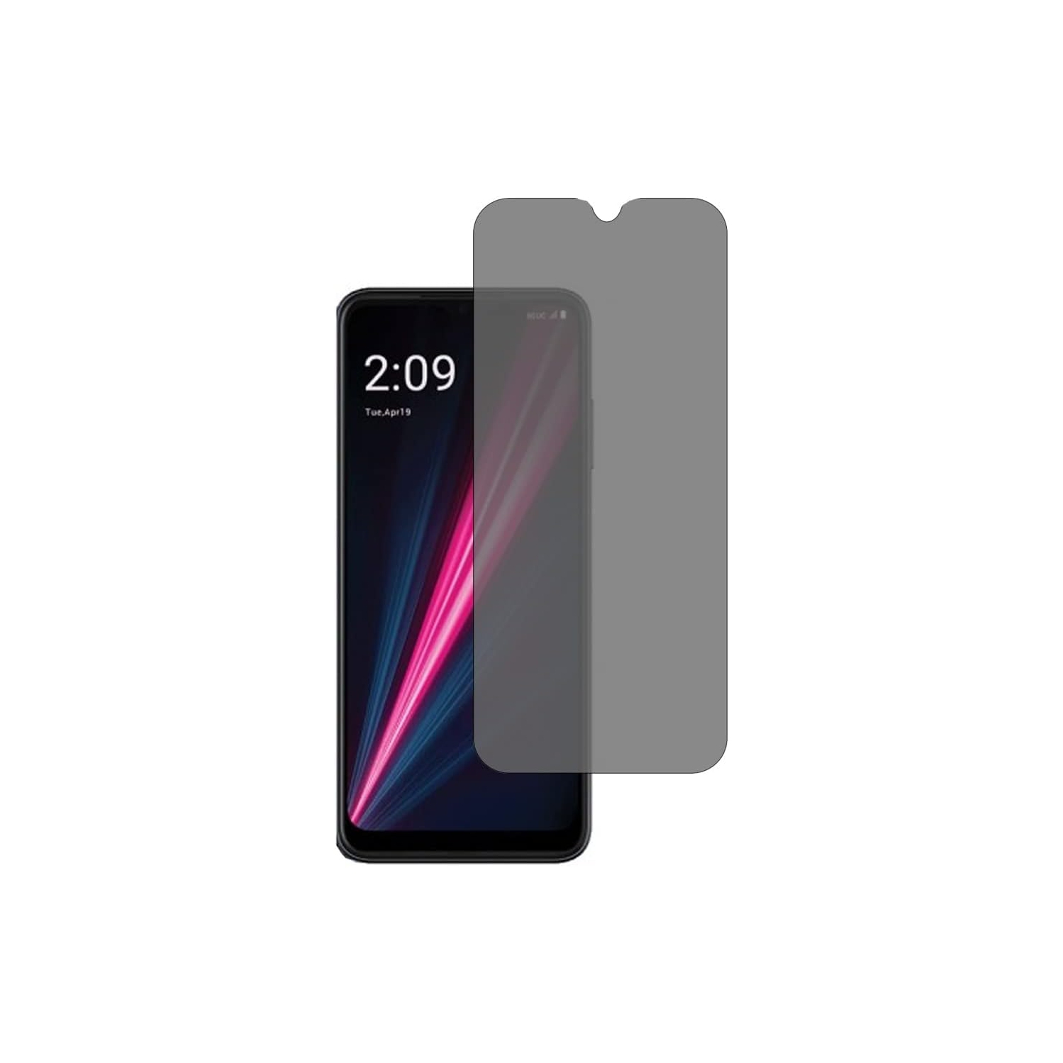 for T-mobile Revvl 6 Pro 5G Privacy Screen Protector - [2 Pack] Front Bubble Free Privacy Anti Spy Screen Protector