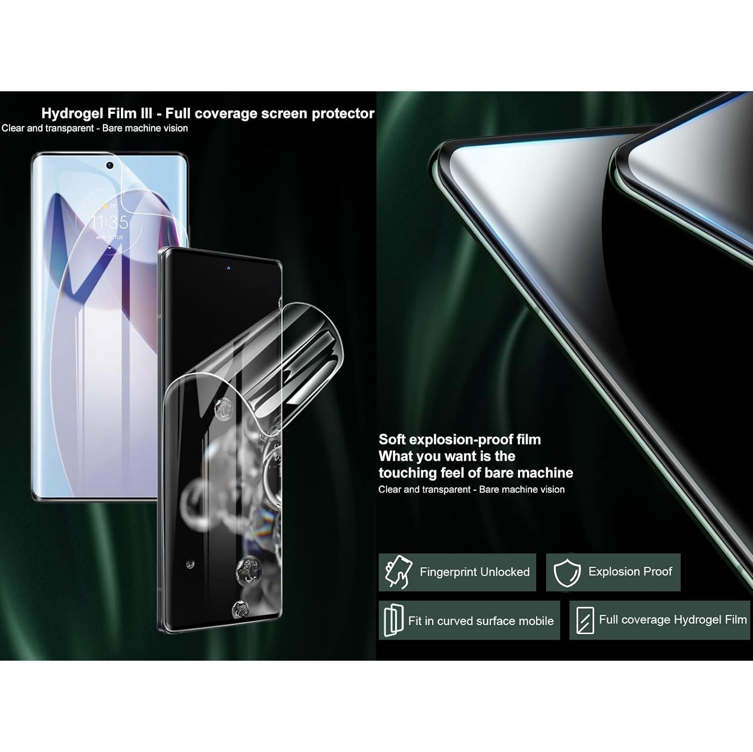 2pcs Flexible Front Screen Protector for Xiaomi Redmi Note 12 Pro 5G + 4G 6.67" 3D Hydrogel Film Transparent
