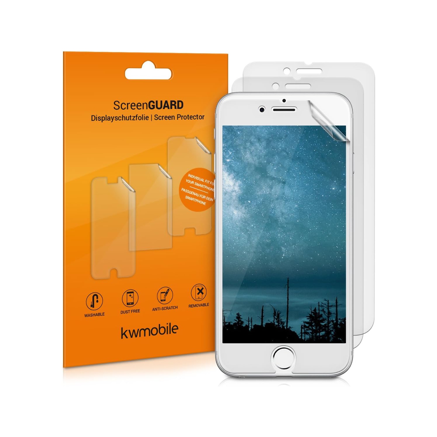 Set of 3 Screen Protectors Compatible with Apple iPhone 6 / 6S / 7/8 - Matte Anti-Glare Display Films