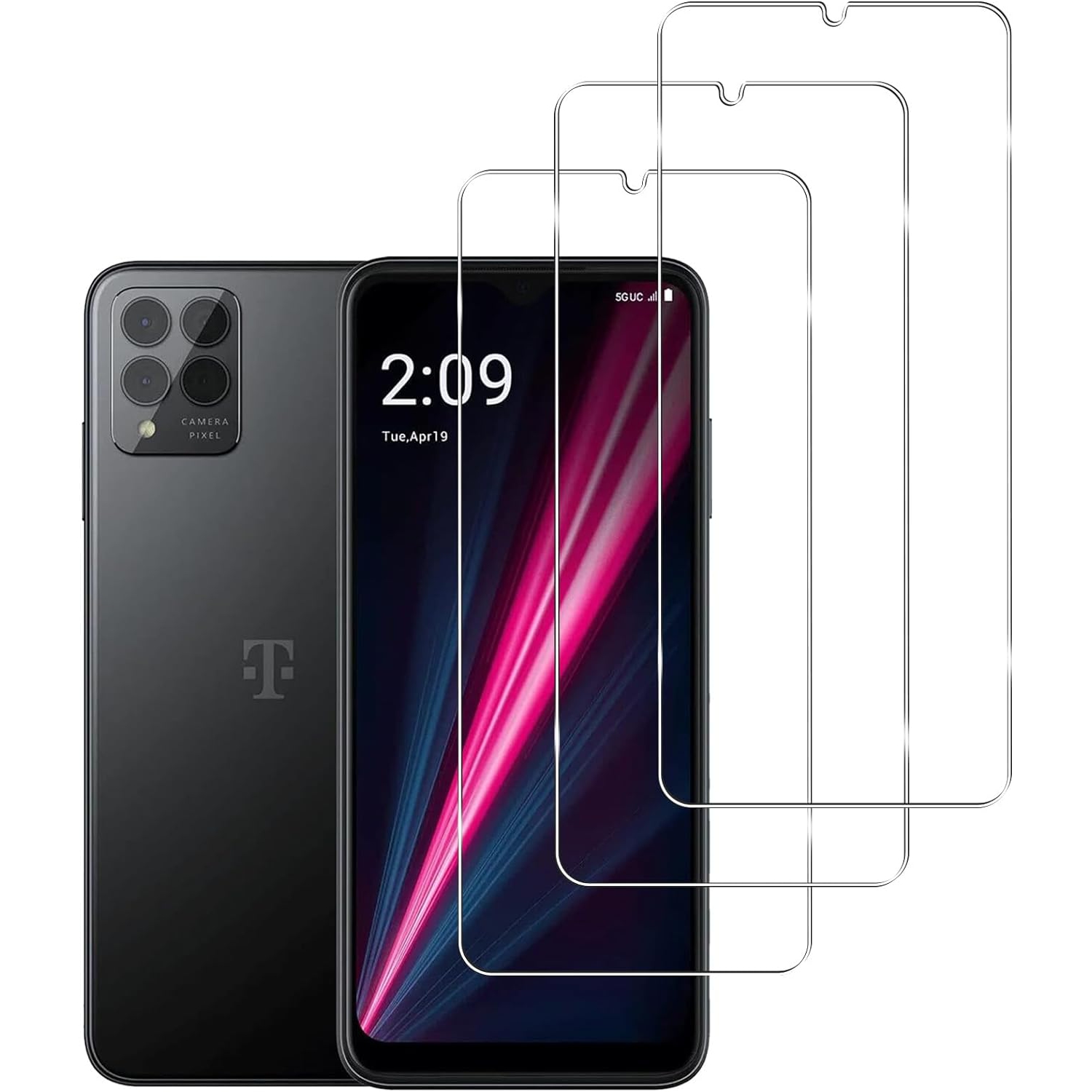 Screen Protector for T-Mobile Revvl 6 Pro 5G [3 Pack] Easy to Install, Anti-Scratch, Anti-Fingerprint,