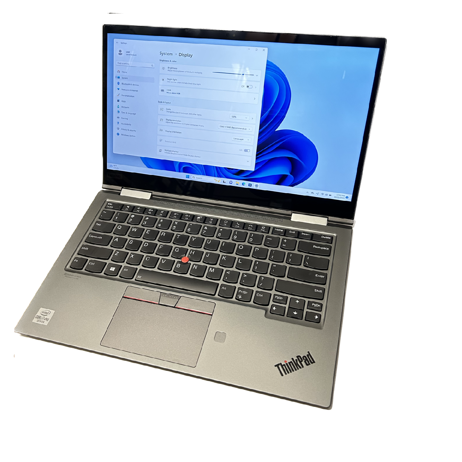 Refurbished (Good) -Lenovo ThinkPad X1 Yoga 5th Gen 2-IN-1 i7-10610U 16GB 512GB 14" Touch 2560x1440 WQHD Win 11 Pro with Free LIXSUNTEK® Ethernet Cable