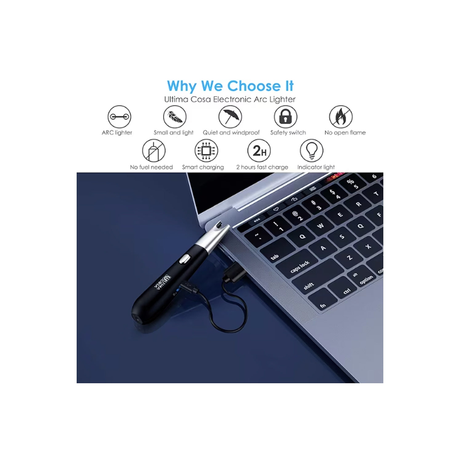 Briquet USB rechargeable UC-ELA Arc Air d'Ultima Cosa