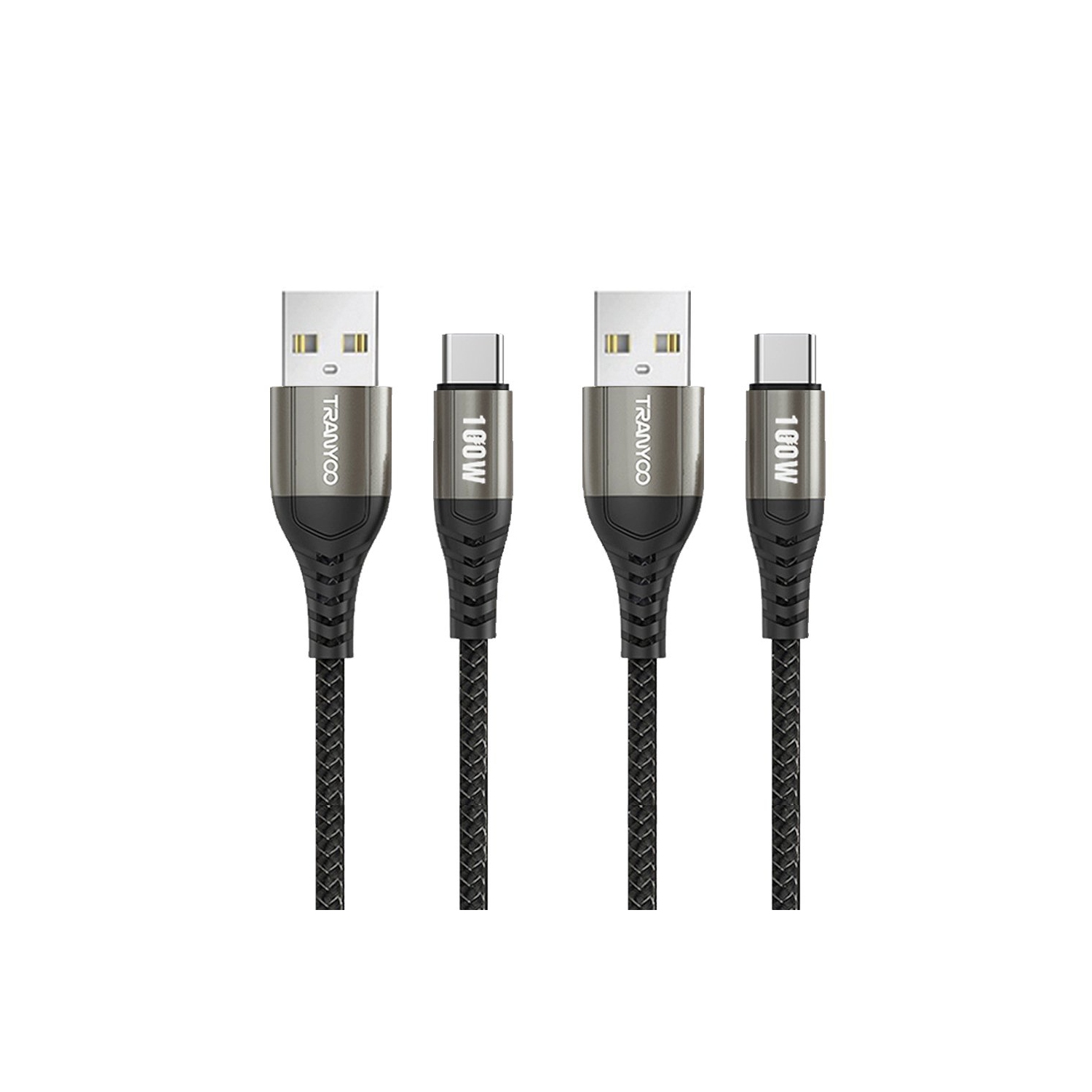 TRANYOO 2M 6A 100W USB Type C Cable Fast Charging Charger Data Sync Cable Cord