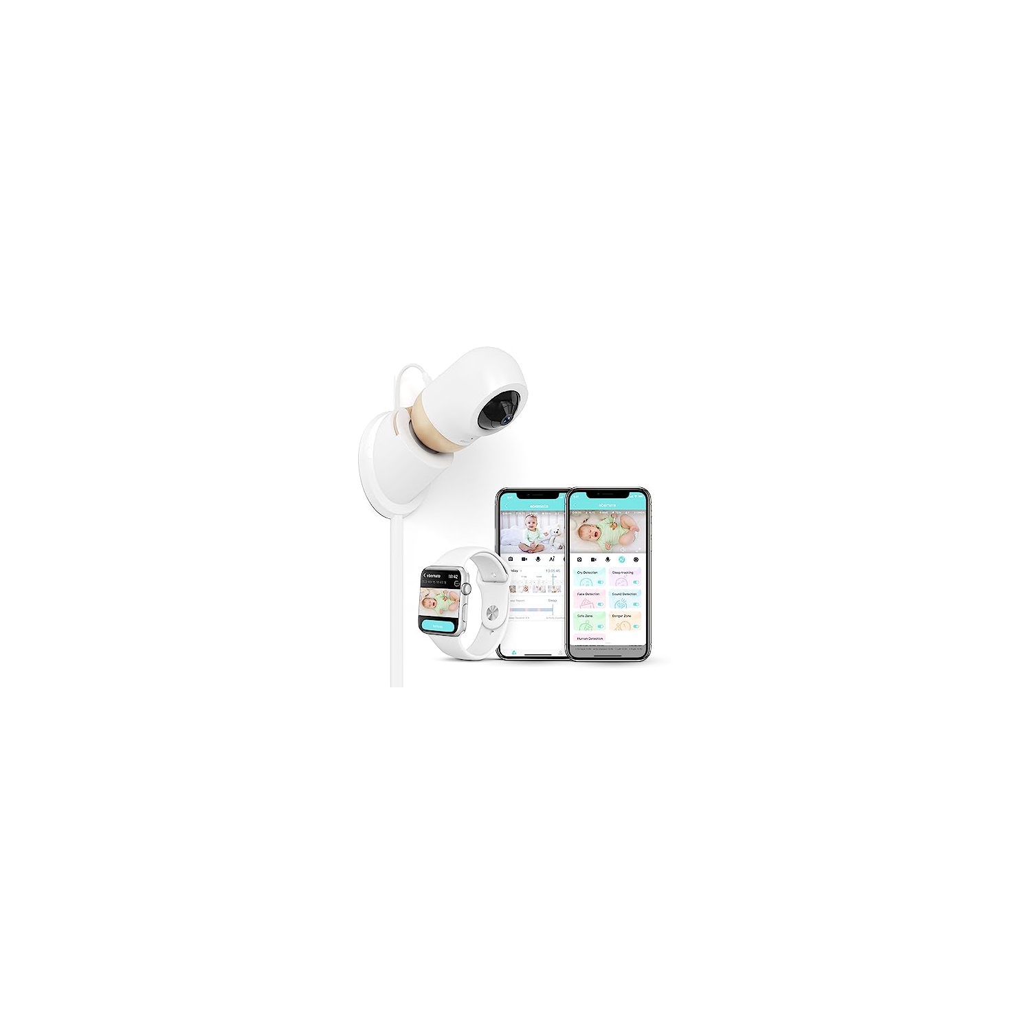 Ebemate Smart Baby Monitor - HD Video & Audio, Smartwatch Integration
